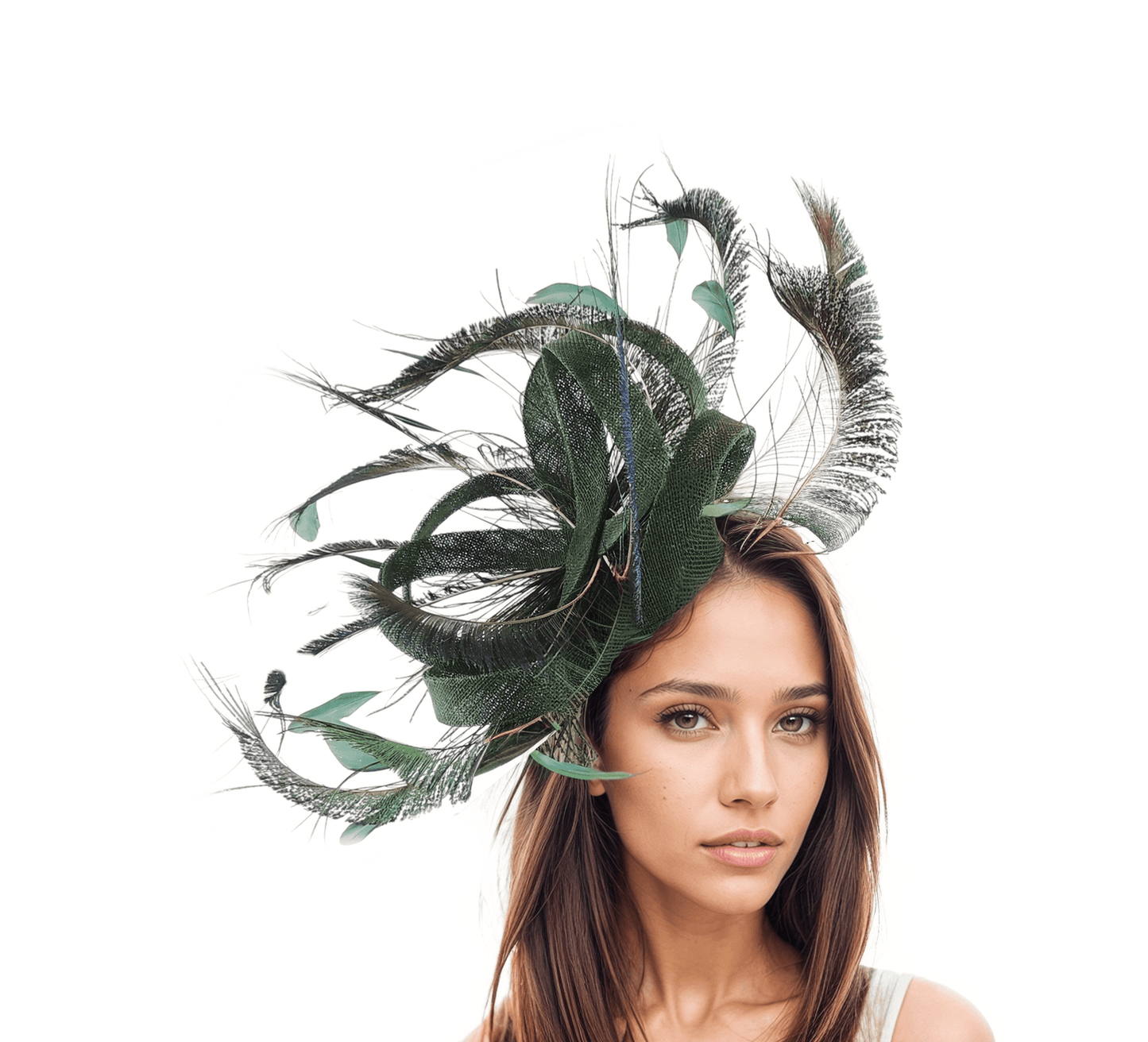 Sarena Peacock Feather Fascinator