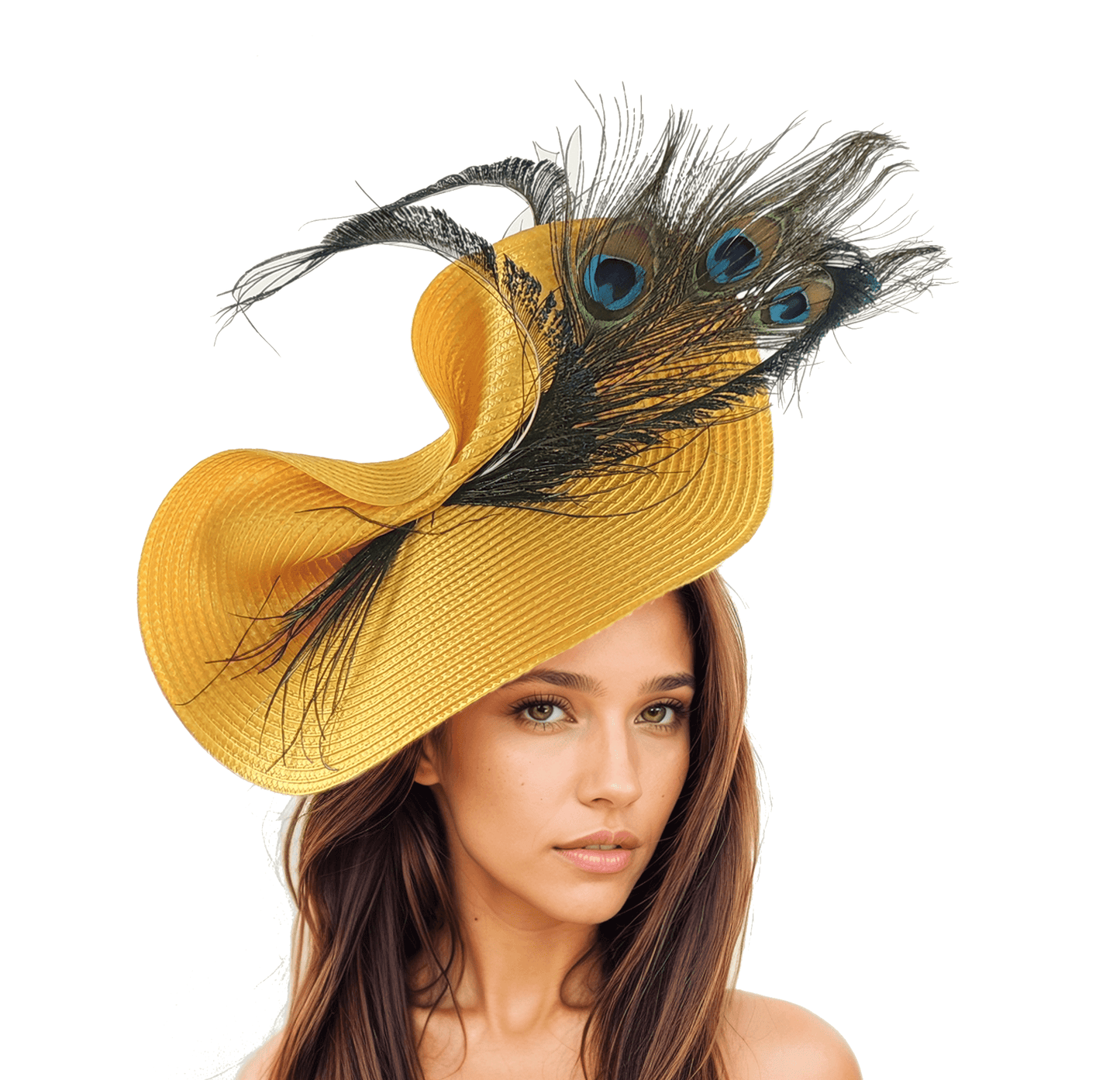 Melinda Peacock Feather Kentucky Derby Fascinator Hat