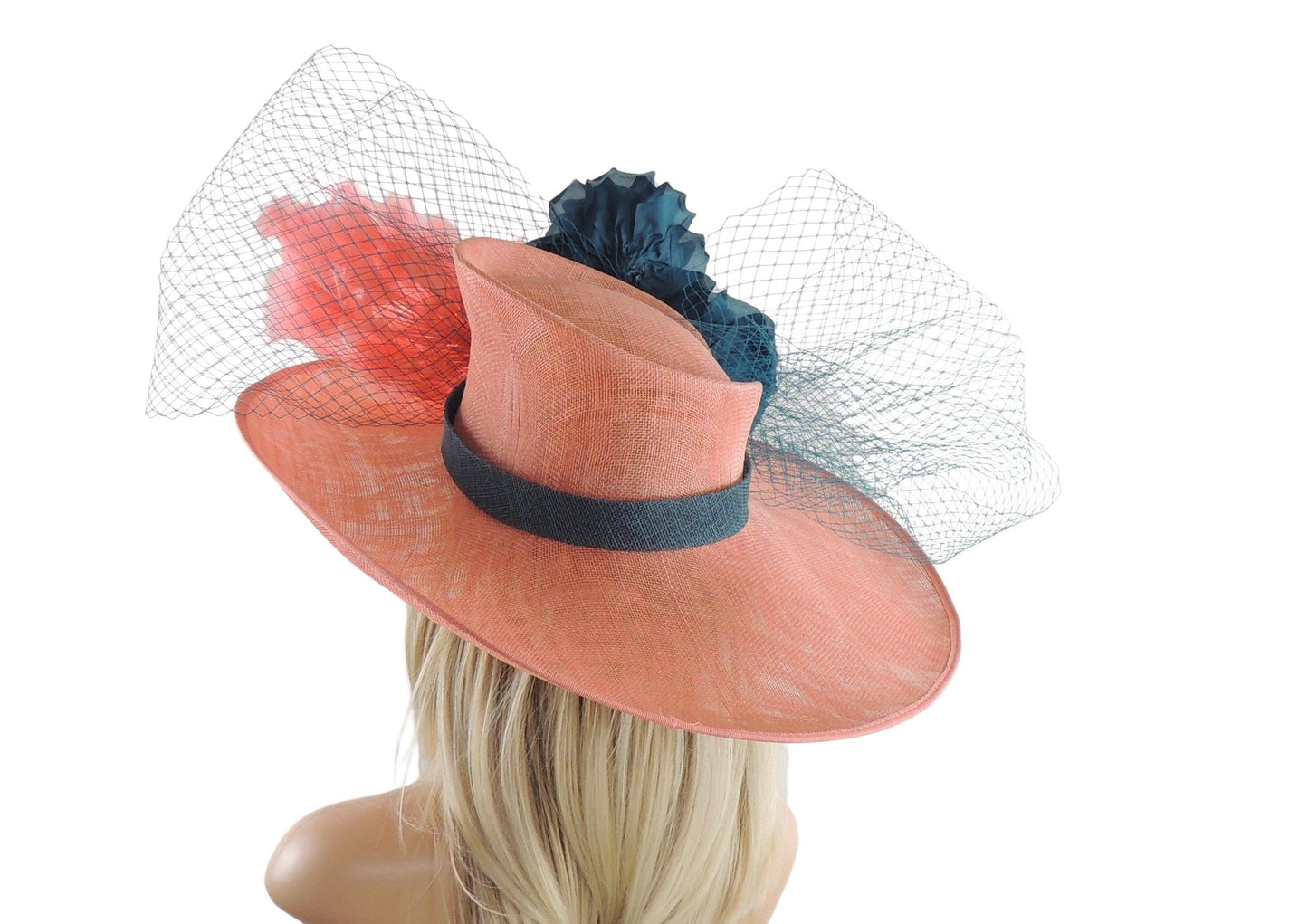 Morgan Wide Brimmed Sinamay Hat for Ladies Day, Horse Racing and Weddings