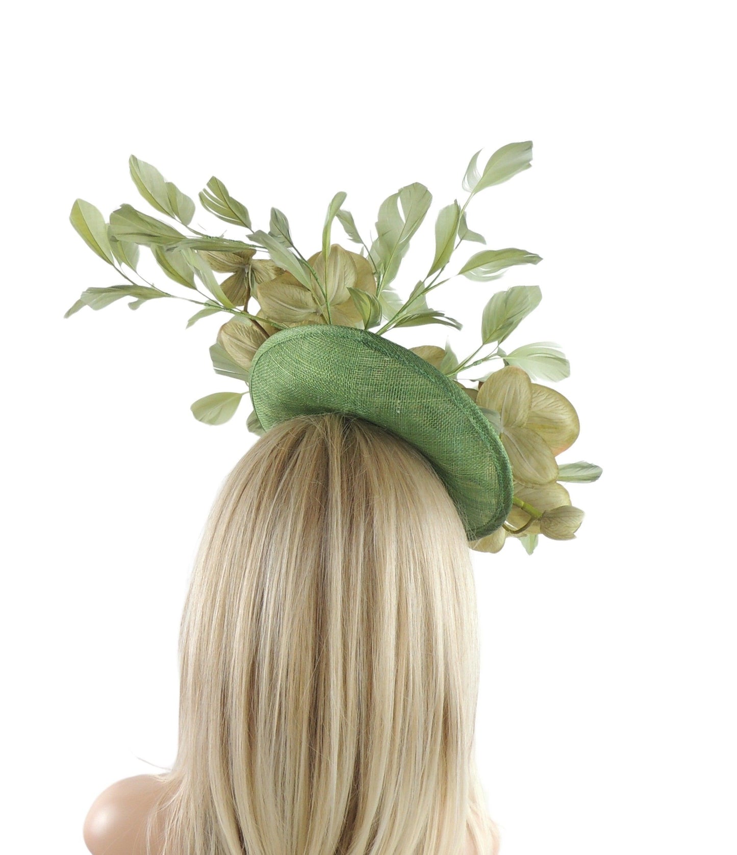 Emersyn Large Feather Ascot Race Day Disc Fascinator Hat
