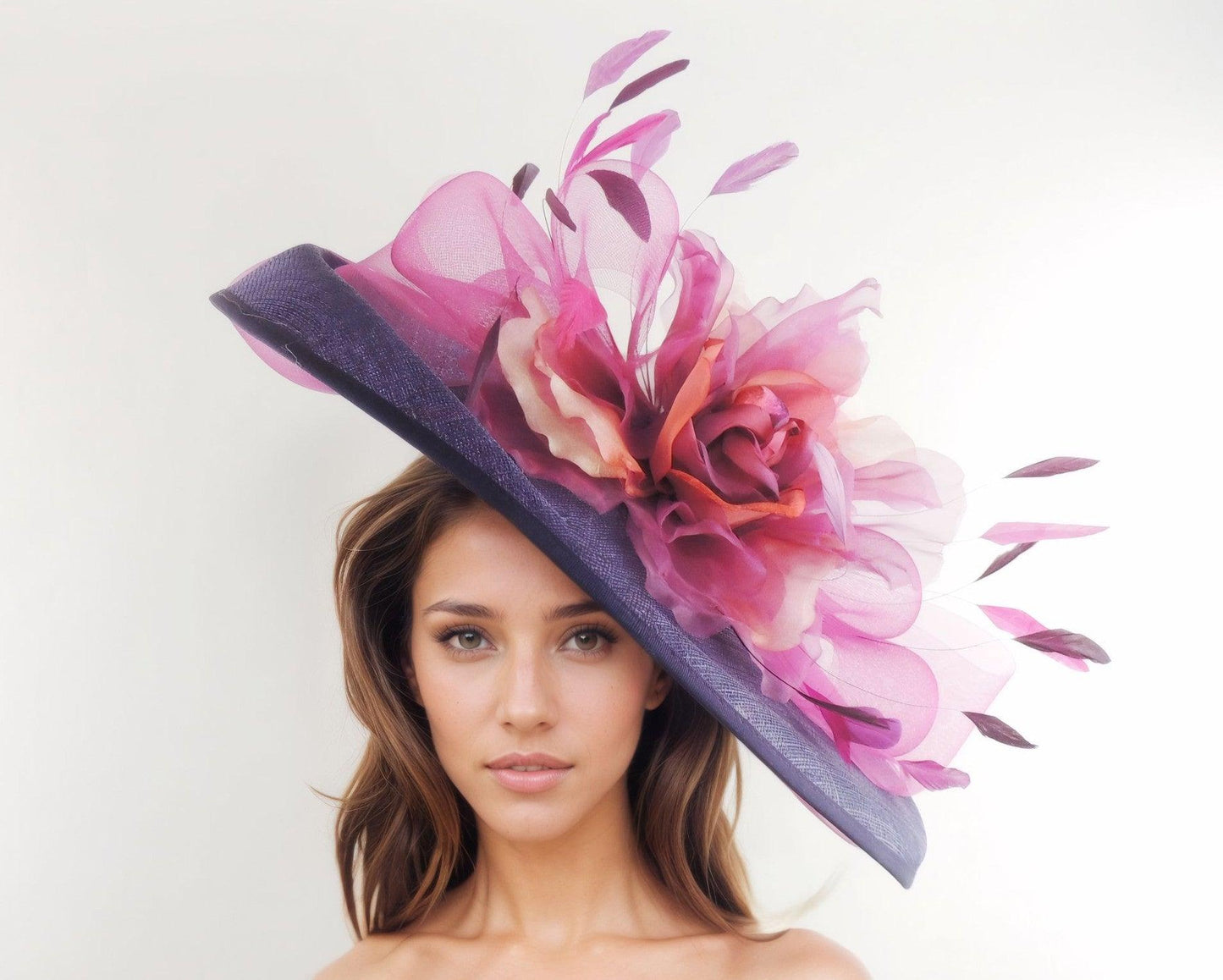 Adriana X-Large Mother of The Bride Ascot Fascinator Hat