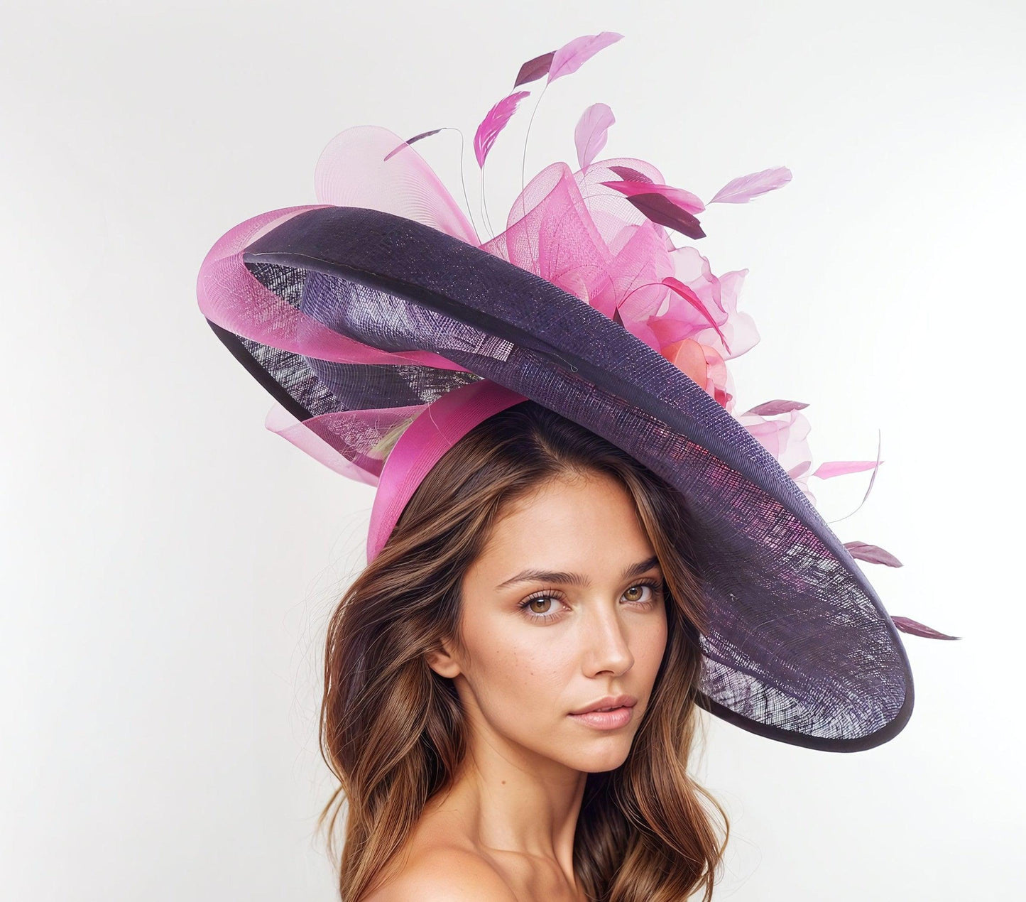 Adriana X-Large Mother of The Bride Ascot Fascinator Hat