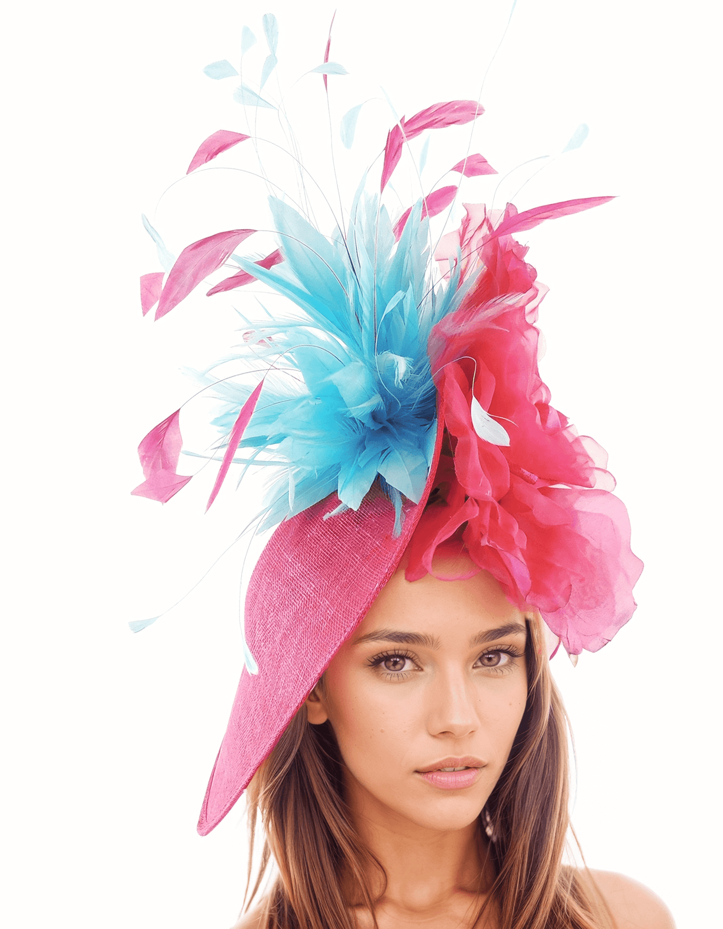 Ariel Feather Silk Flower Saucer Royal Ascot Fascinator