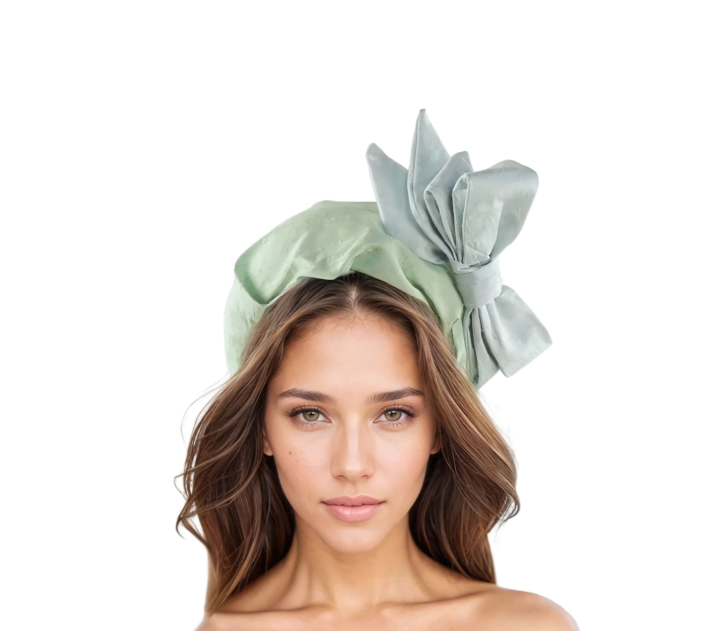 Georgia Silk Bow Extra Wide Puffy Headband Fascinator