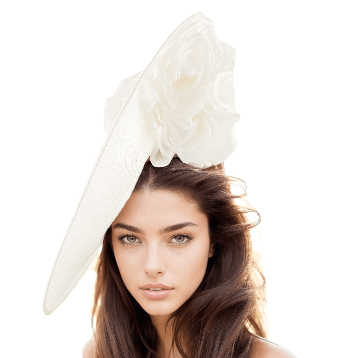 Olga Feather Cruelty Free Large Ascot Disc Fascinator Hat
