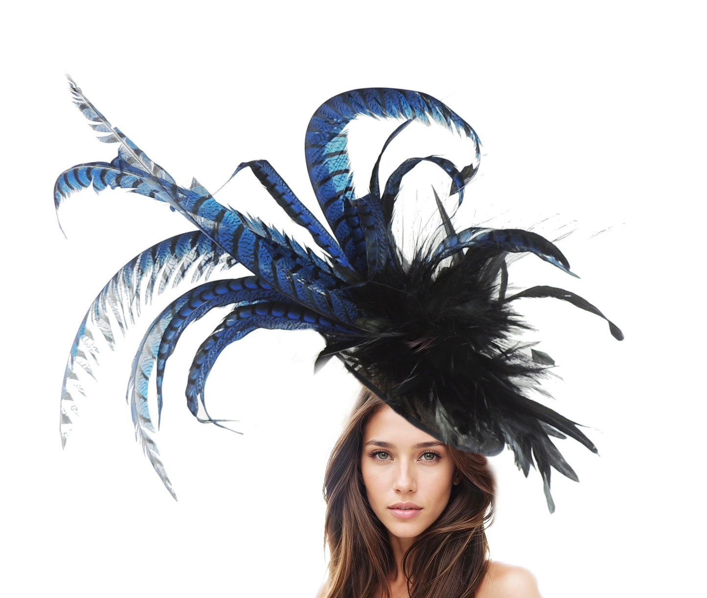 Cinna Pheasant Large Feather Kentucky Derby Fascinator