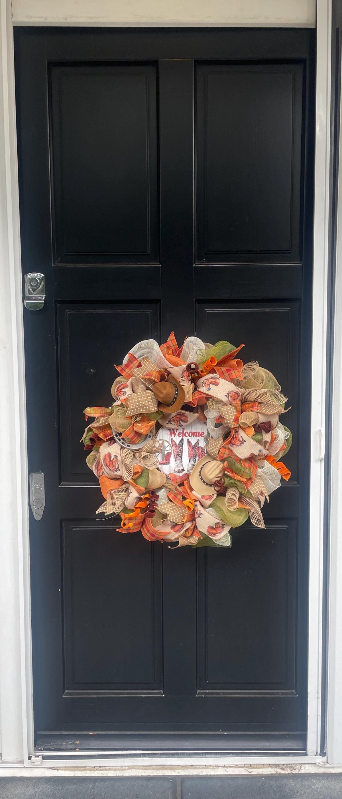 Elegant Southern Charm Wreath Front Door Welcome Y'all Rustic Country Girl Southern Belle Horse Lover Farmhouse Autumn Decor Home Porch Wall - Hats By Cressida