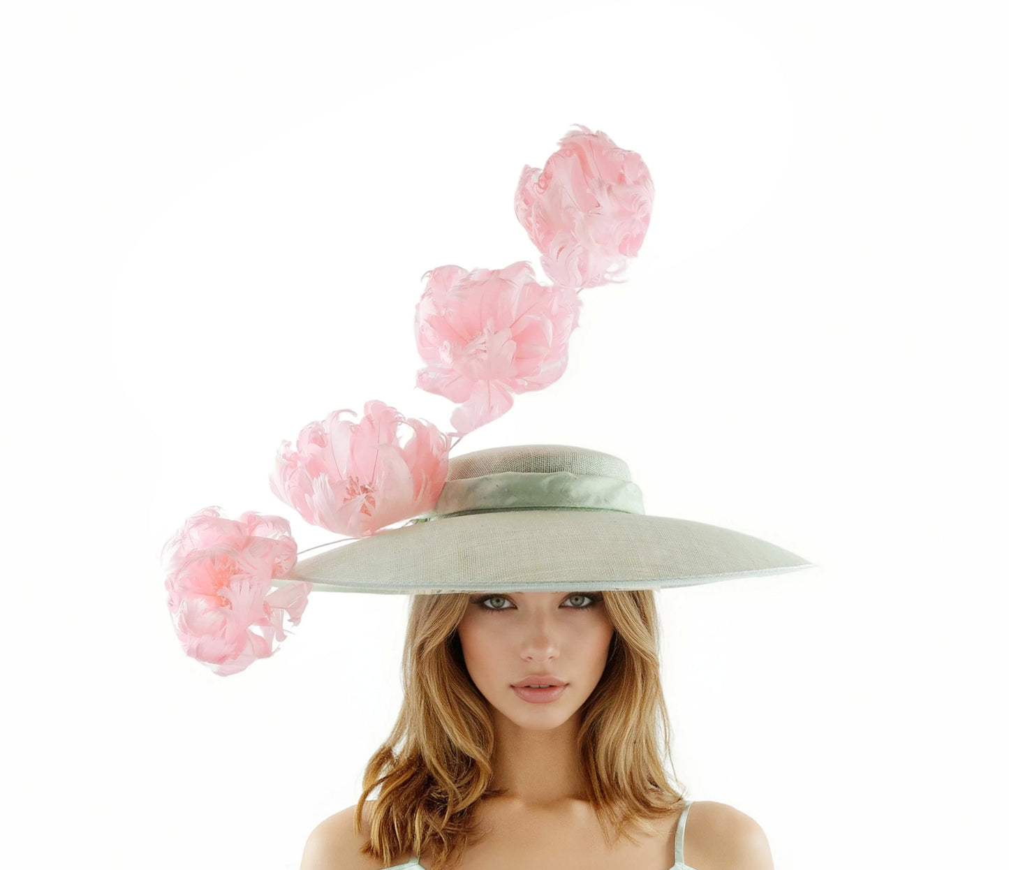 Elizabeth - Statement Boater Hat – Kentucky Derby, Royal Ascot, Race Day - Hats By Cressida