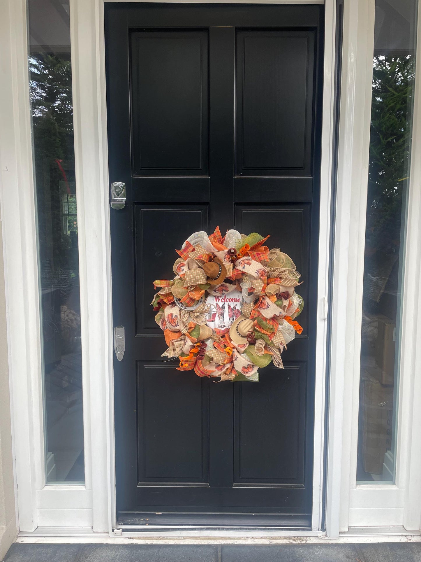 Elegant Southern Charm Wreath Front Door Welcome Y'all Rustic Country Girl Southern Belle Horse Lover Farmhouse Autumn Decor Home Porch Wall