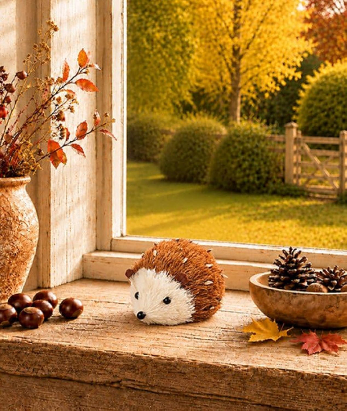 Woodland Hedgehog Tabletop Shelf Decoration Figurine 15cm