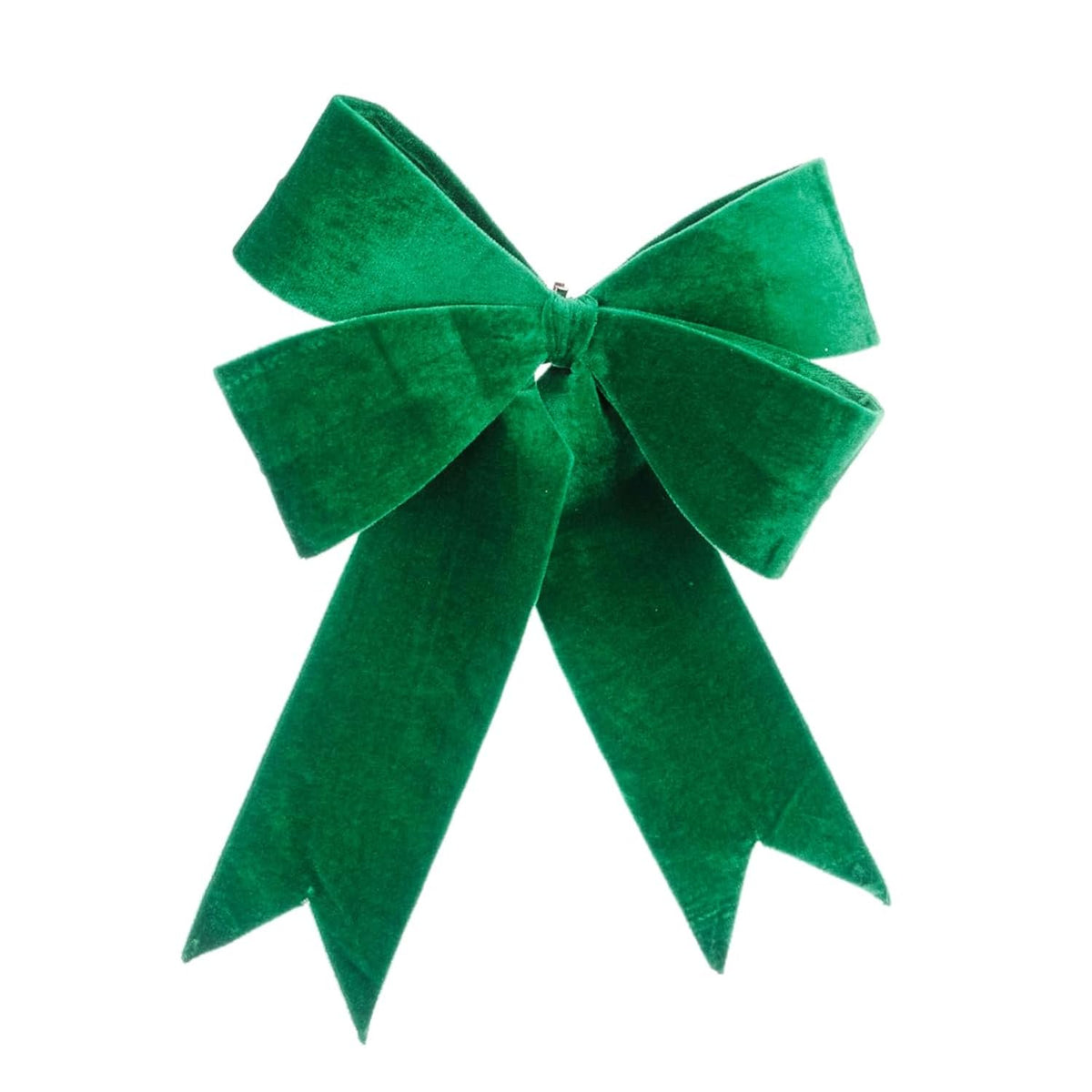 Jumbo X-Large Green Velvet Christmas Bow Tree Topper Door Decoration