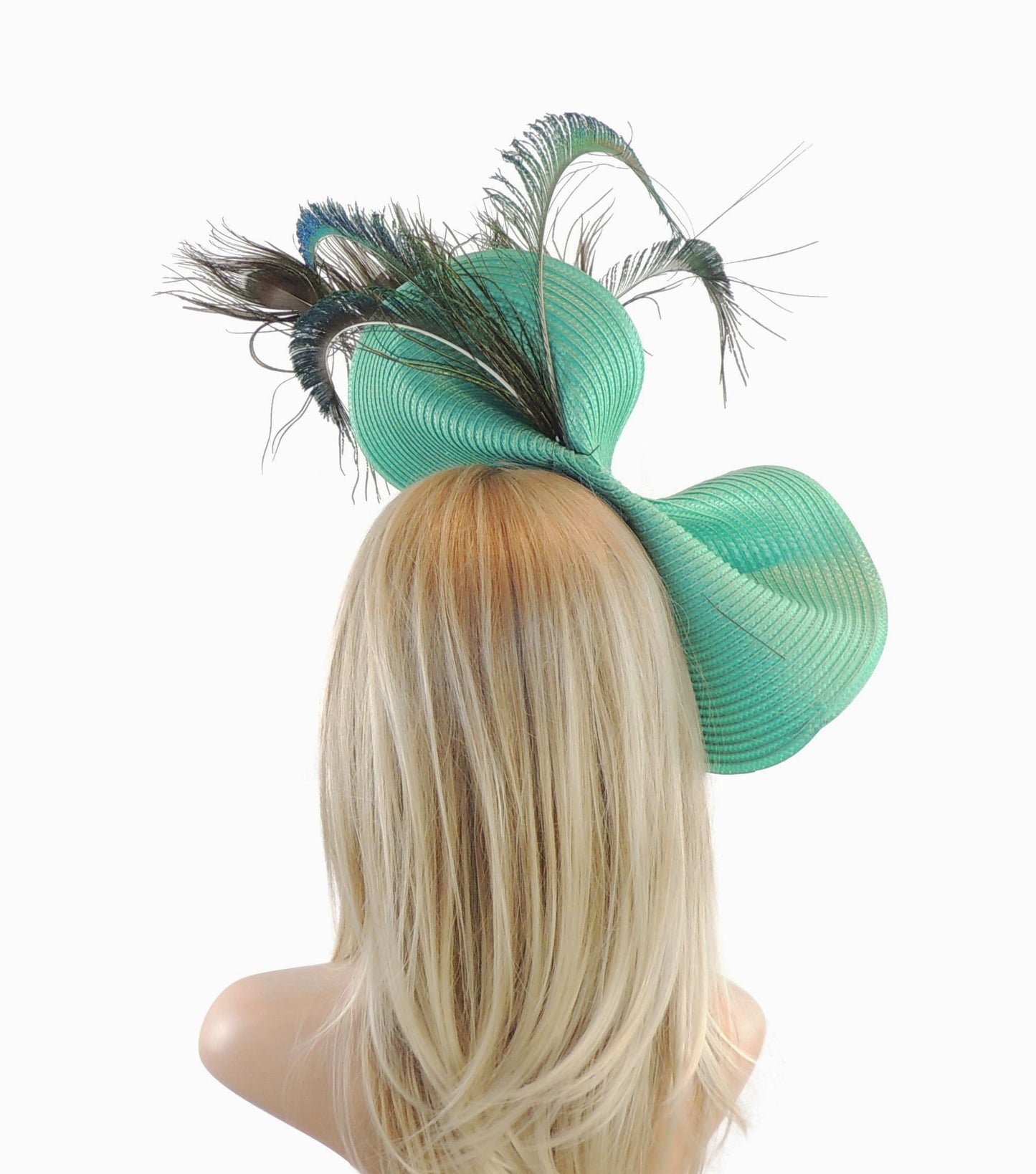 Dark Sage Green Peacock Teal Statement Hatinator Womens Kentucky Derby Hats Wedding Ascot Fascinator Headpiece Headwear Hat Olive Dusky Fun