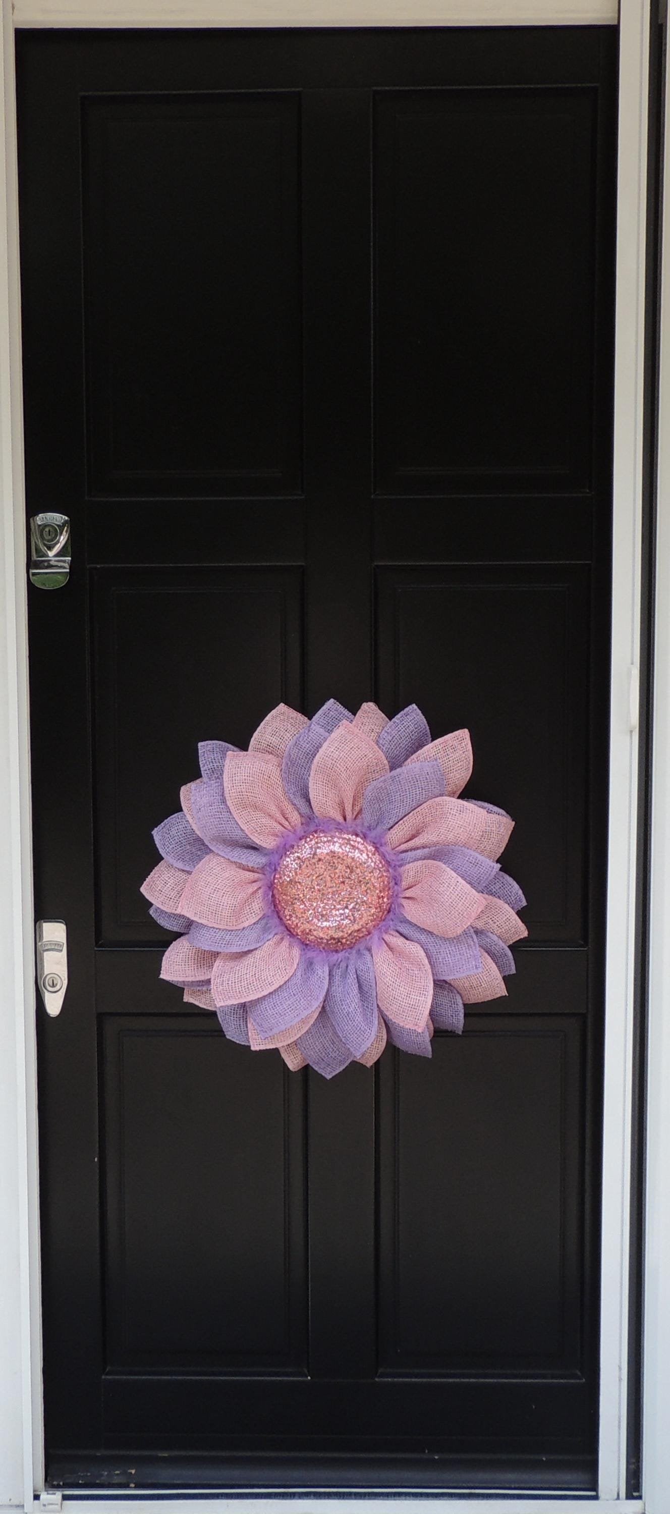 Pink Purple Sunflower Front Door Wreath Outdoor Summer Decor Flower Hanger Wall Decoration Housewarming Gift Welcome Autumn Farmhouse Rustic