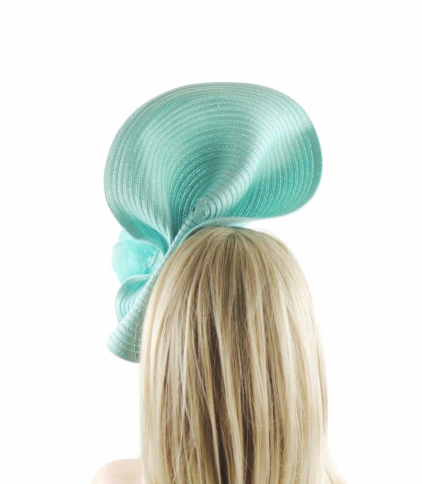 Aqua Light Bue Turquoise Fascinator Hat Statement Hatinator Womens Kentucky Derby Hats Wedding Royal Ascot Fascinator Headpiece Ladies Day