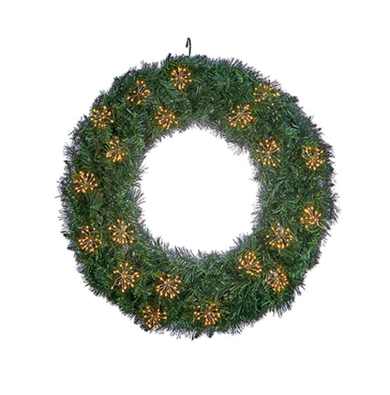 Premier Ultra Brights Starburst Christmas Lights, 600 LED, Warm White, Multi-Action String Lights