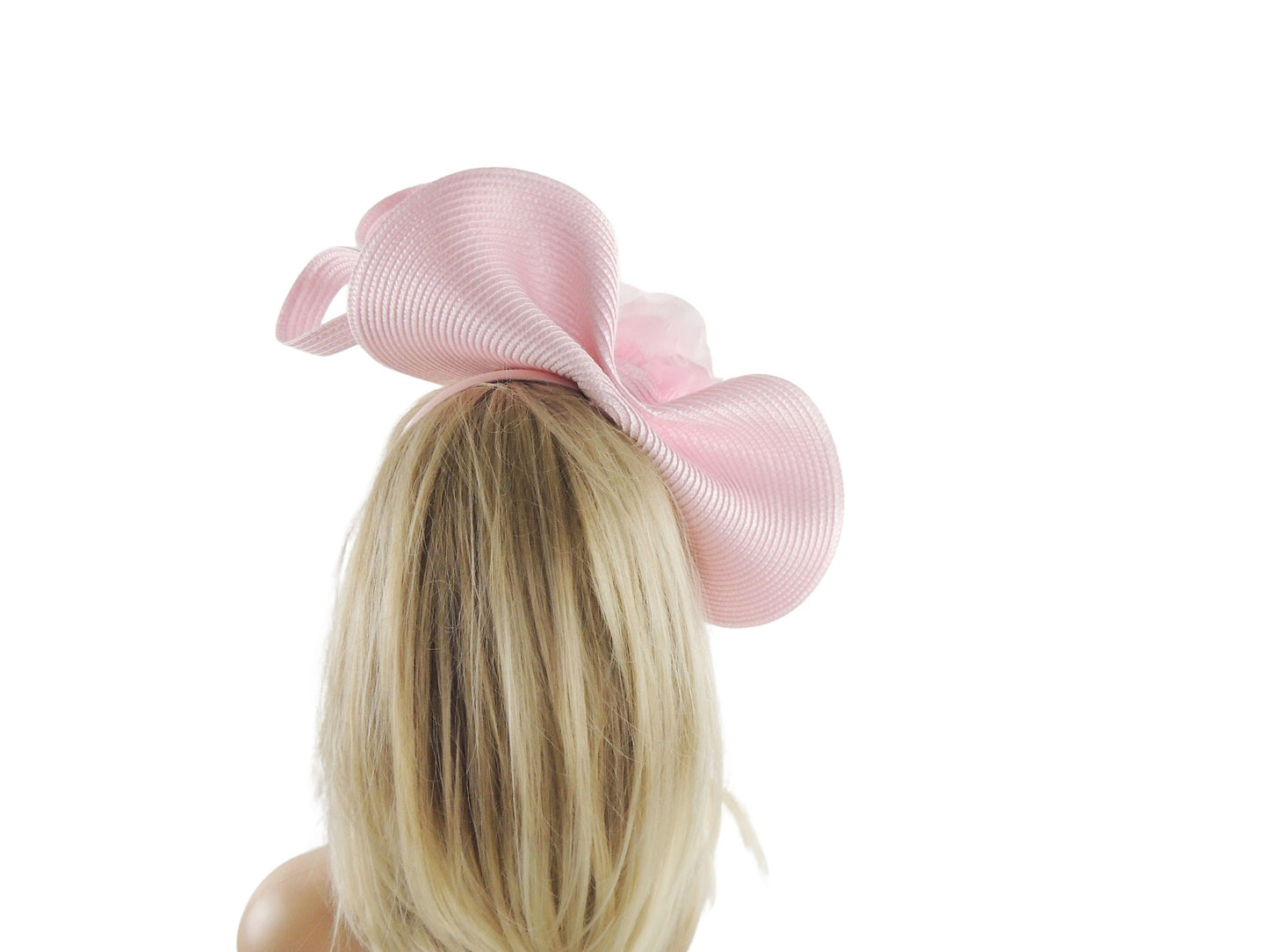Baby Blue Kentucky Ascot Derby Fascinator Headband Saucer Hat Wedding Tea Party Race Ladies Day Formal KY Saucer Light Powder Floral Church