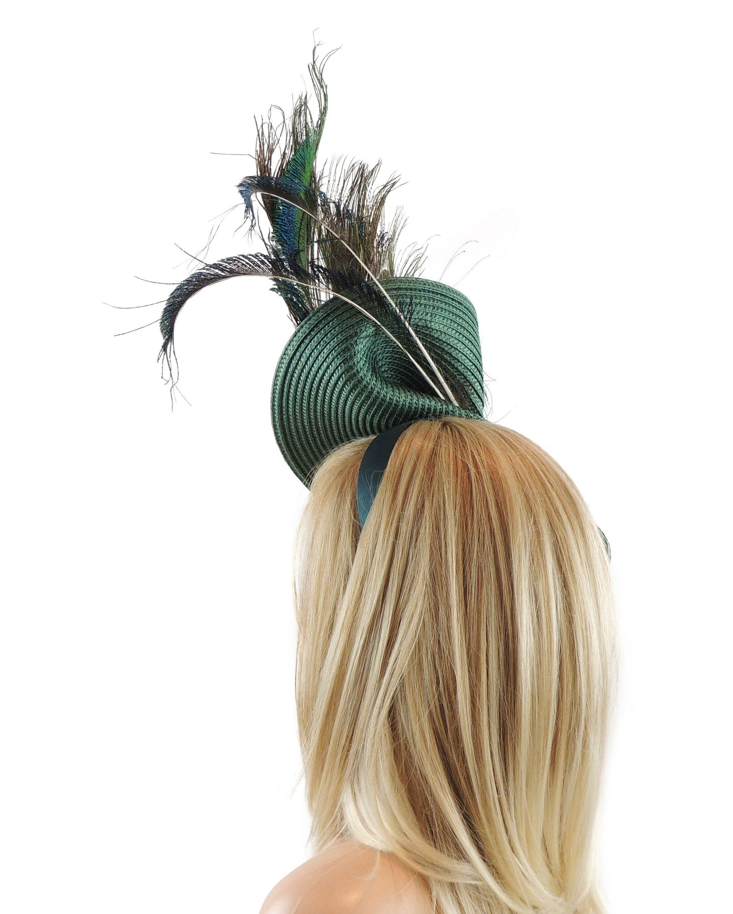 Dark Sage Green Peacock Teal Statement Hatinator Womens Kentucky Derby Hats Wedding Ascot Fascinator Headpiece Headwear Hat Olive Dusky Fun