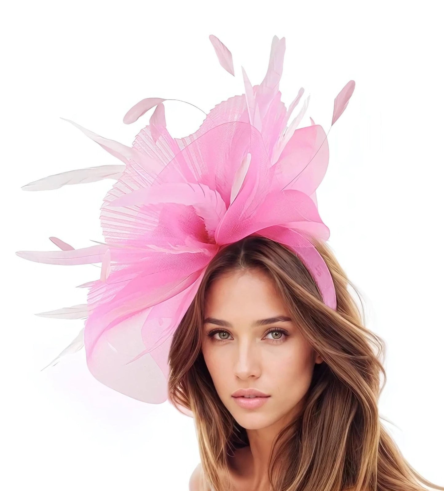 Hot Pink Fuchsia Kentucky Derby Fascinator Hat Headband Lunch Tea Party Ascot Wedding Hat Hatinator Cocktail Ladies Day Headpiece Headpiece