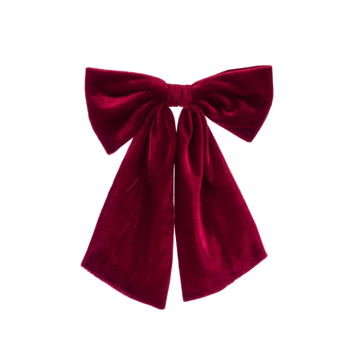 Velvet Soft Dark Red Burgundy Festive Bow Hanging Christmas Bow Xmas Tree Wreaths Decor Decoration