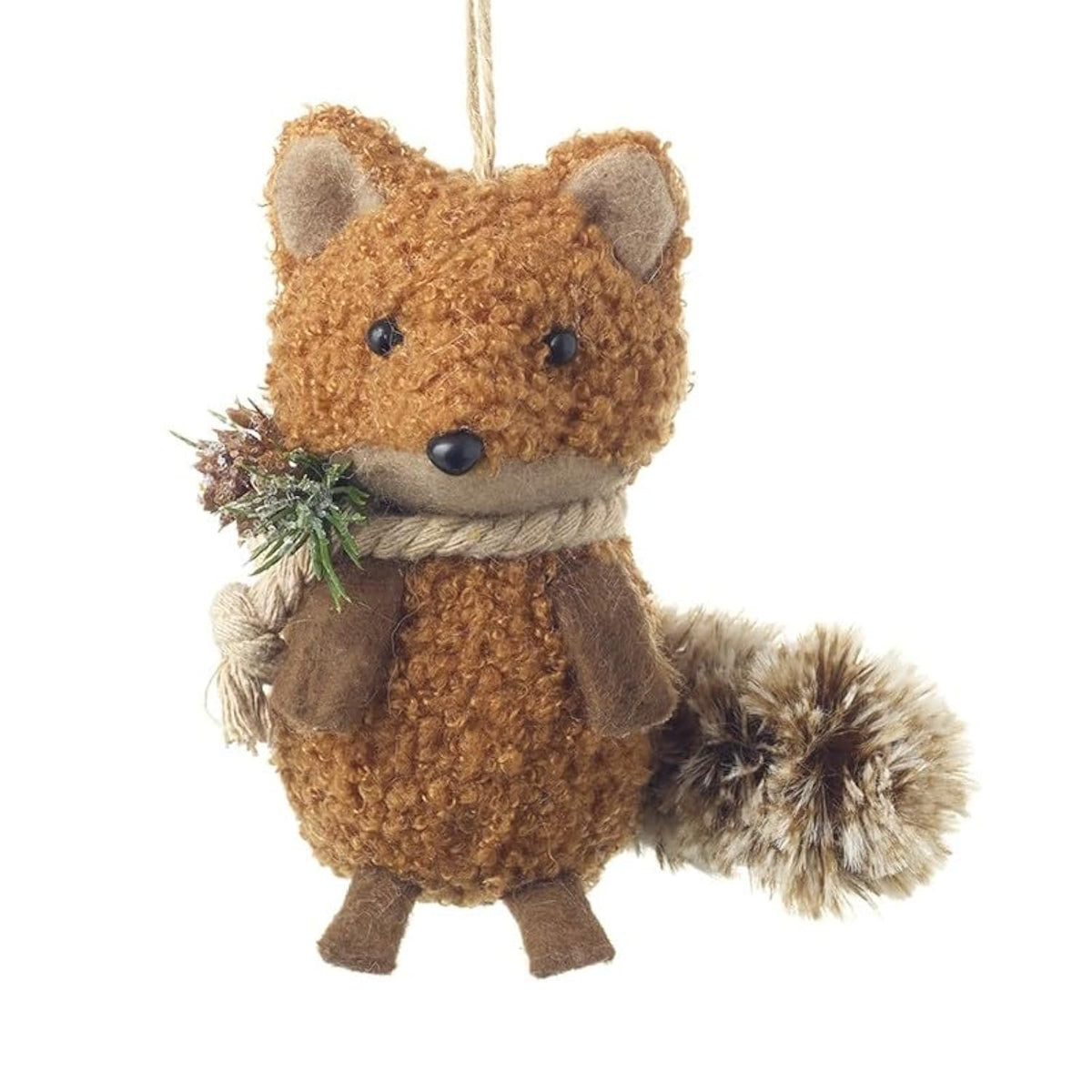 Woodland Fox Christmas Tree Hanging Bauble Decoration 12cm