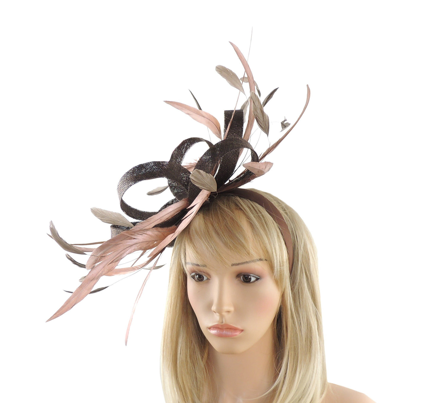 Chocolate Brown Kentucky Derby Hat,Chestnut Ascot Fascinator,Brown Wedding Fascinator,Statement Hat,Tan Hat for Woman,Brown Tea Hat