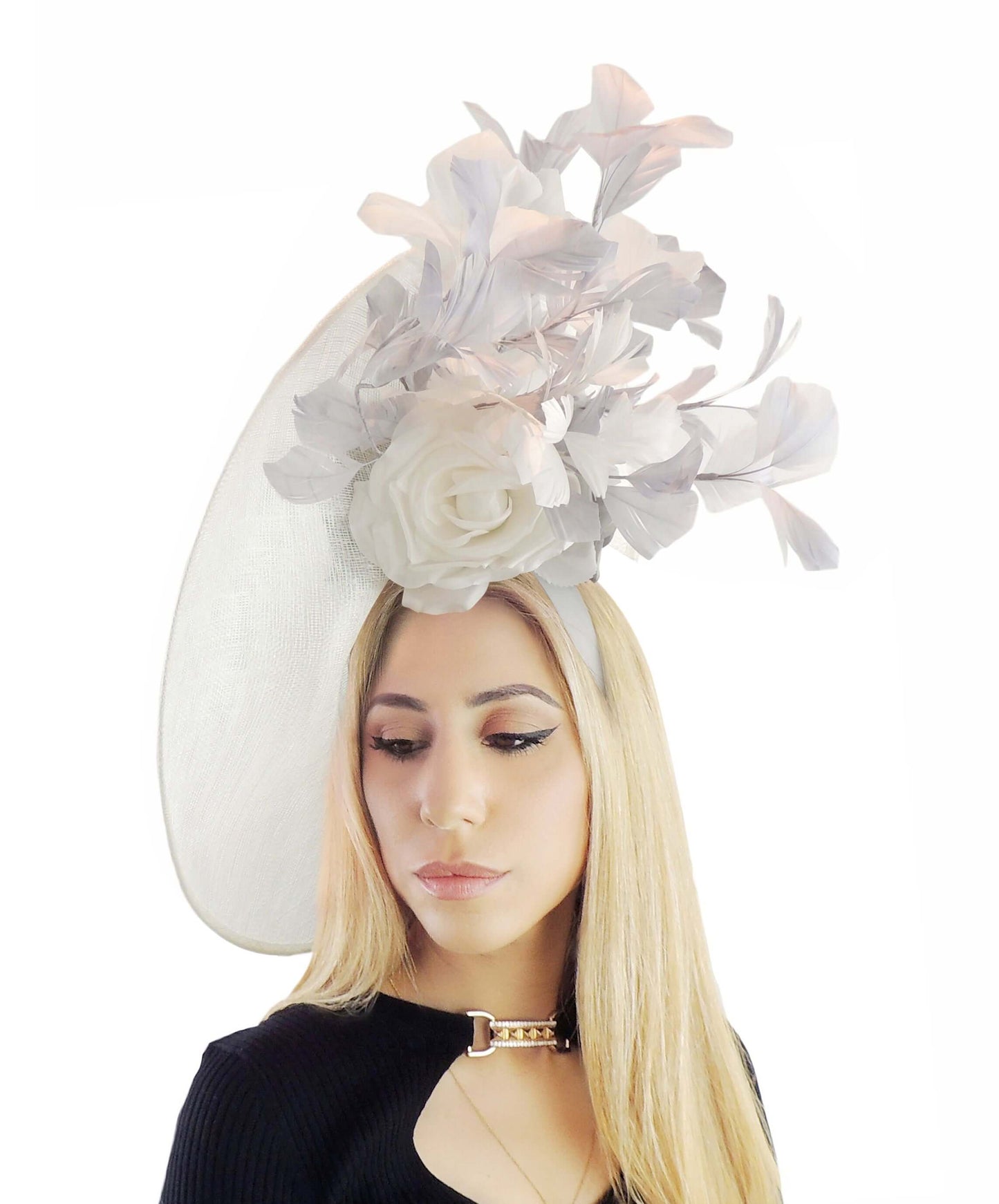 Gabi Large Ascot Disc Fascinator Hat