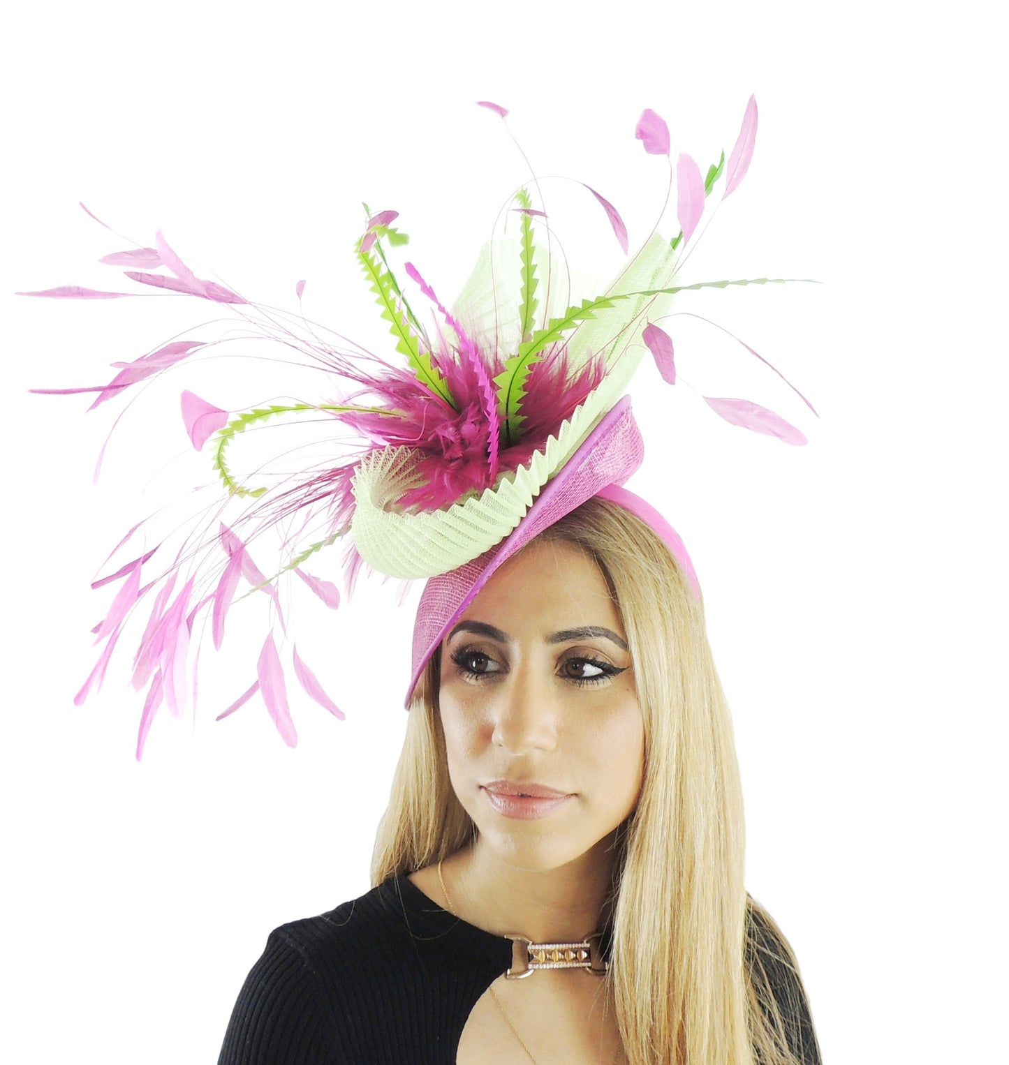 Kerina Royal Ascot Saucer Feather Fascinator - Hats By Cressida