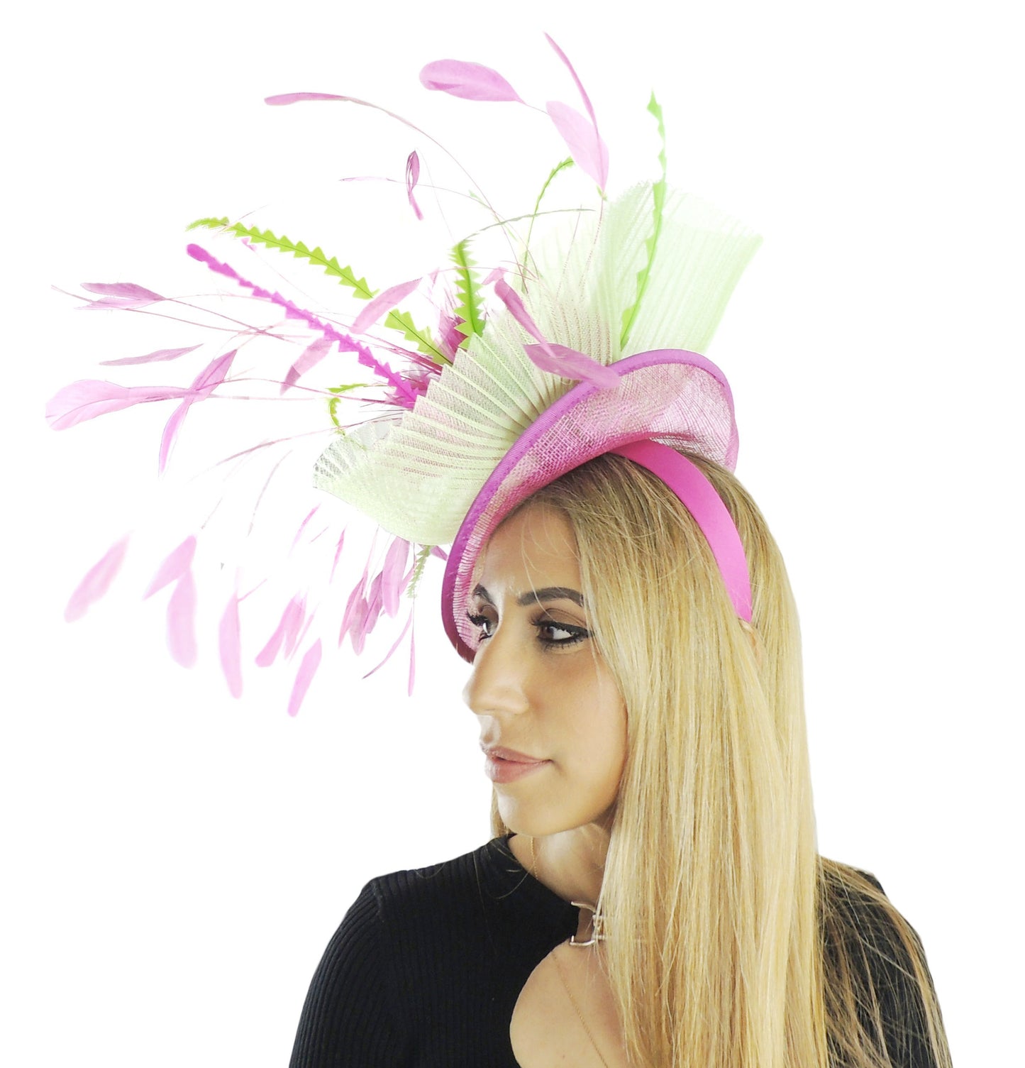 Kerina Royal Ascot Saucer Feather Fascinator - Hats By Cressida
