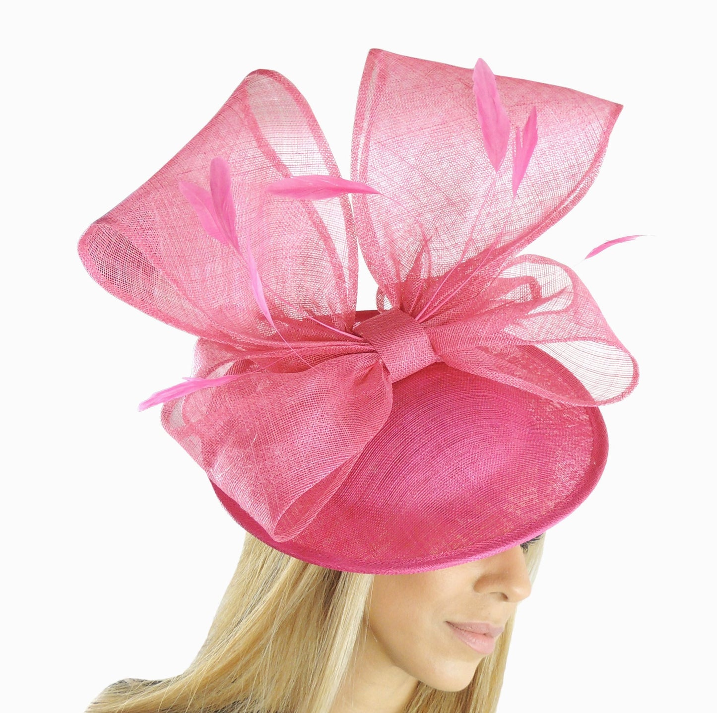 Emmerantia Feather Fascinator Disc Hat