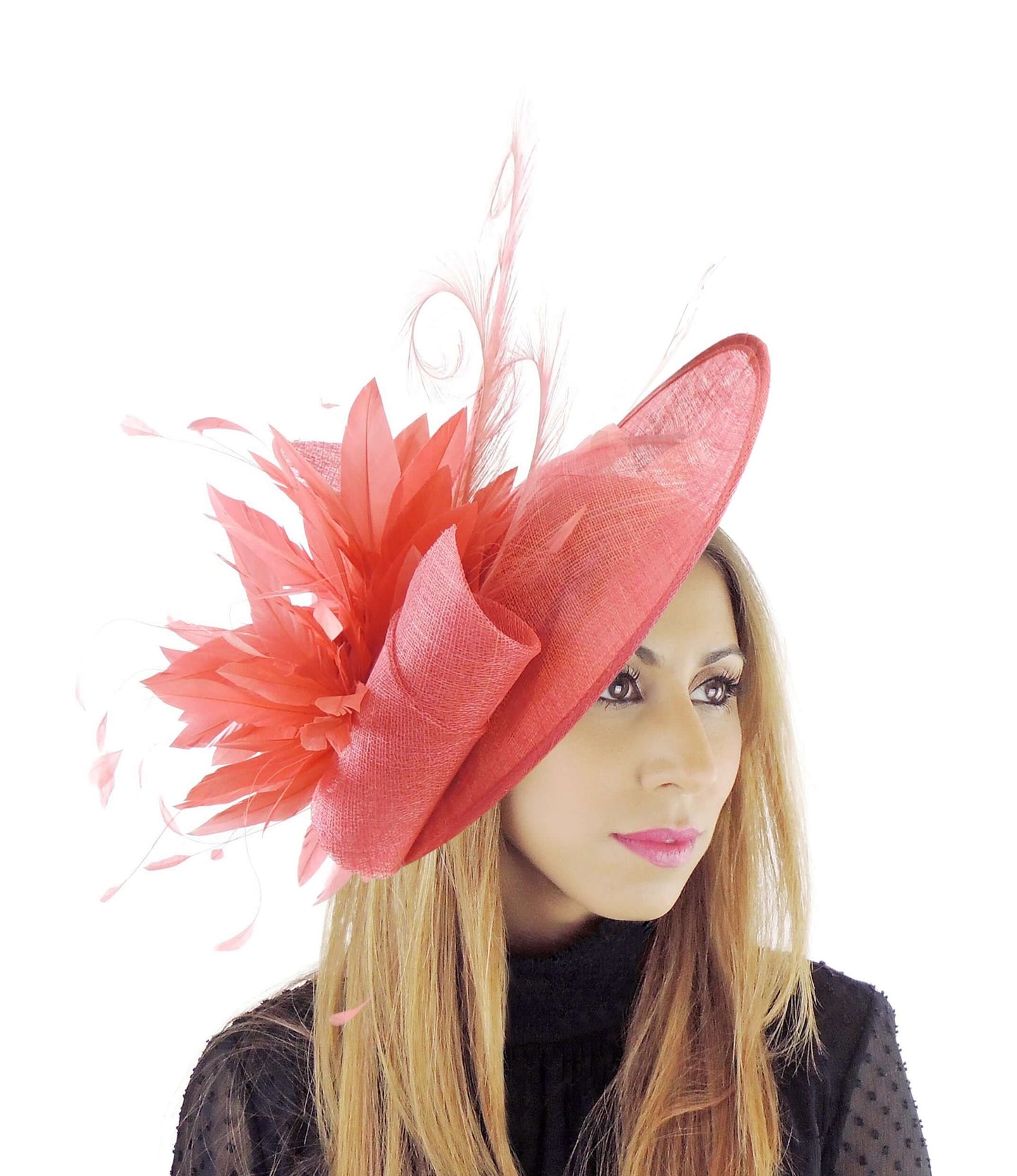 Adonis Feather Fascinator Saucer Hat