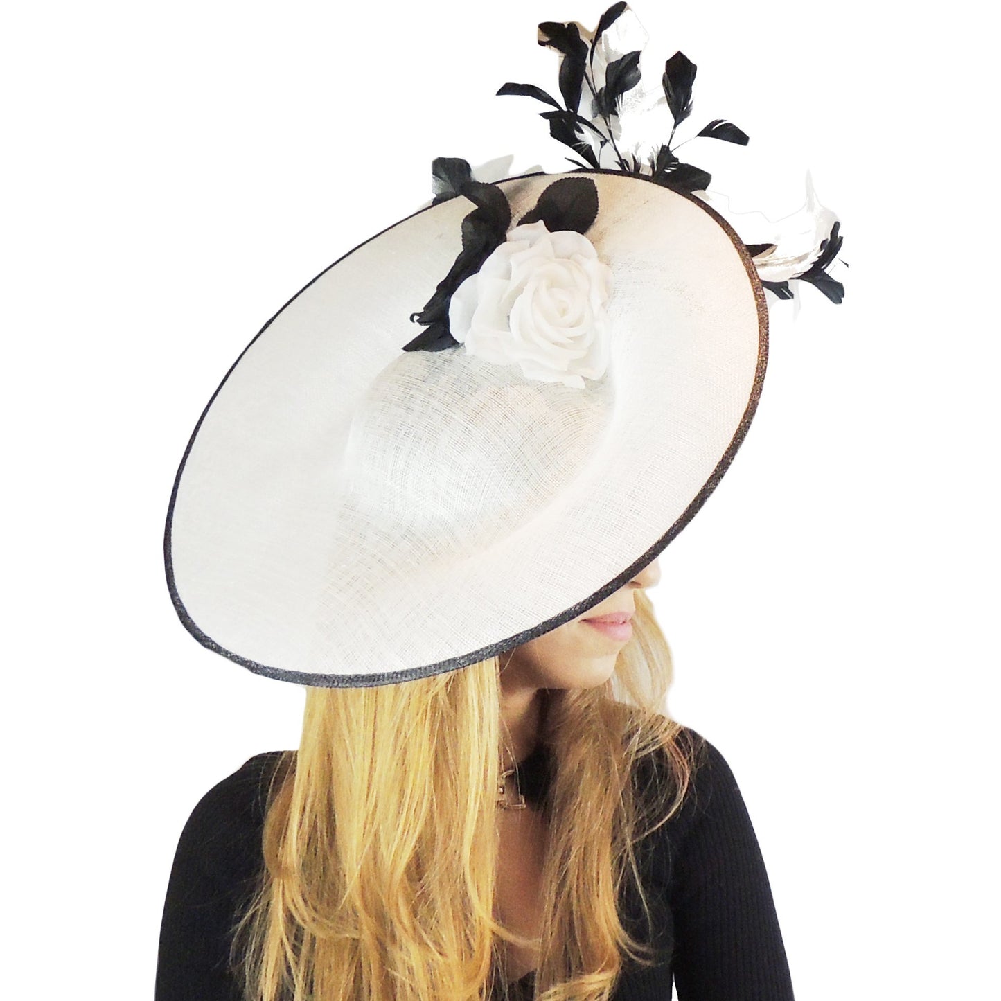 Gabi Large Ascot Disc Fascinator Hat - Hats By Cressida