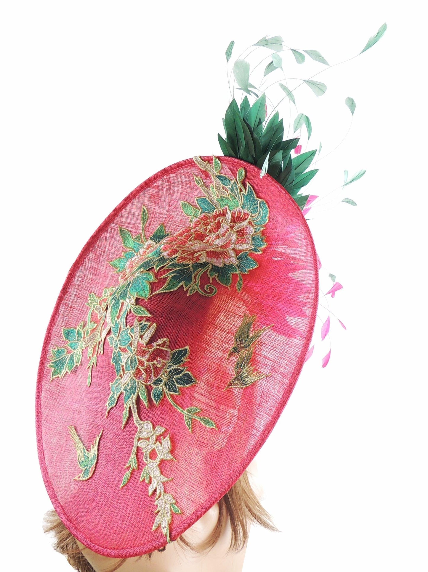 Marietta Embroidered Kentucky Derby Fascinator - Hats By Cressida