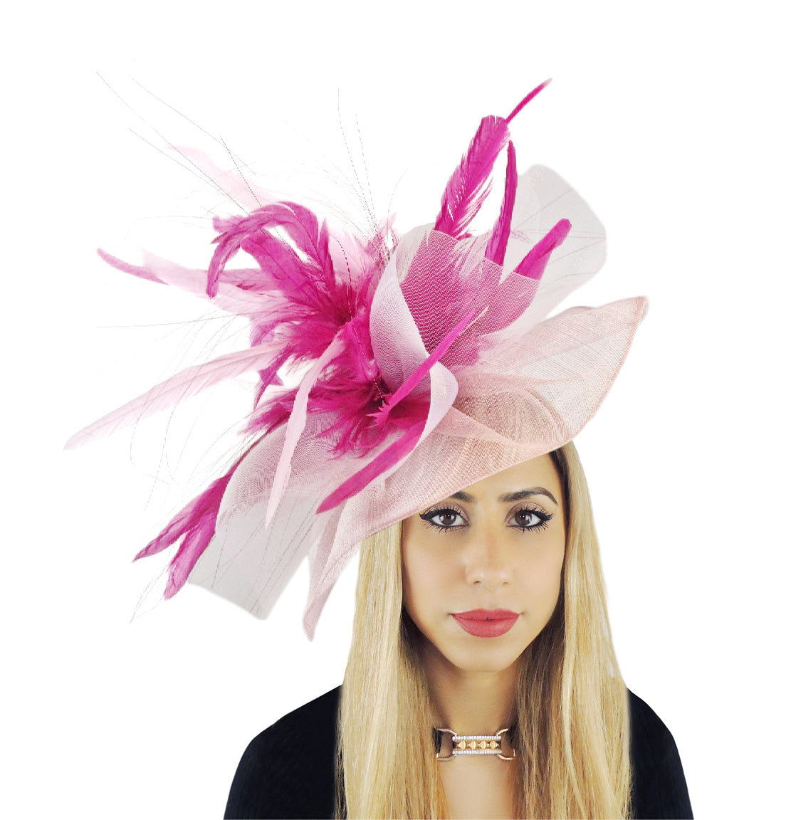 Susan Large Feather Royal Ascot Fascinator Hat