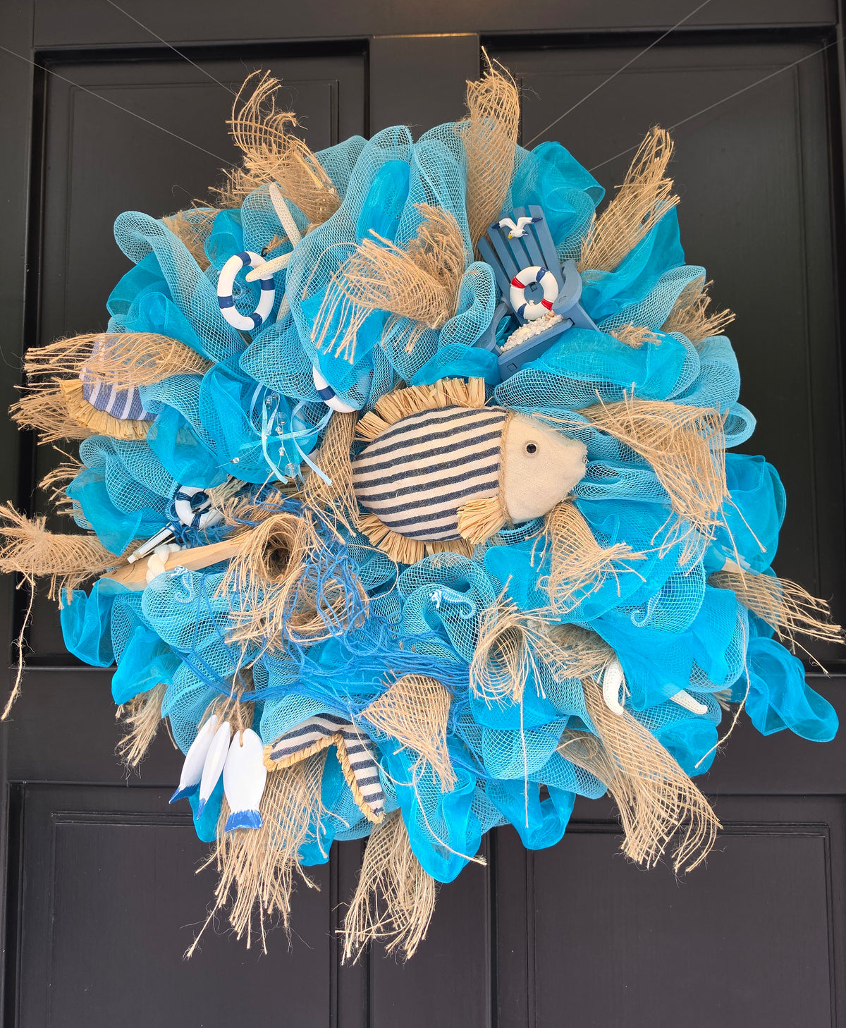 Coastal Wreath 50cm | Beach House, Nautical & Lake House Front Door Wreath