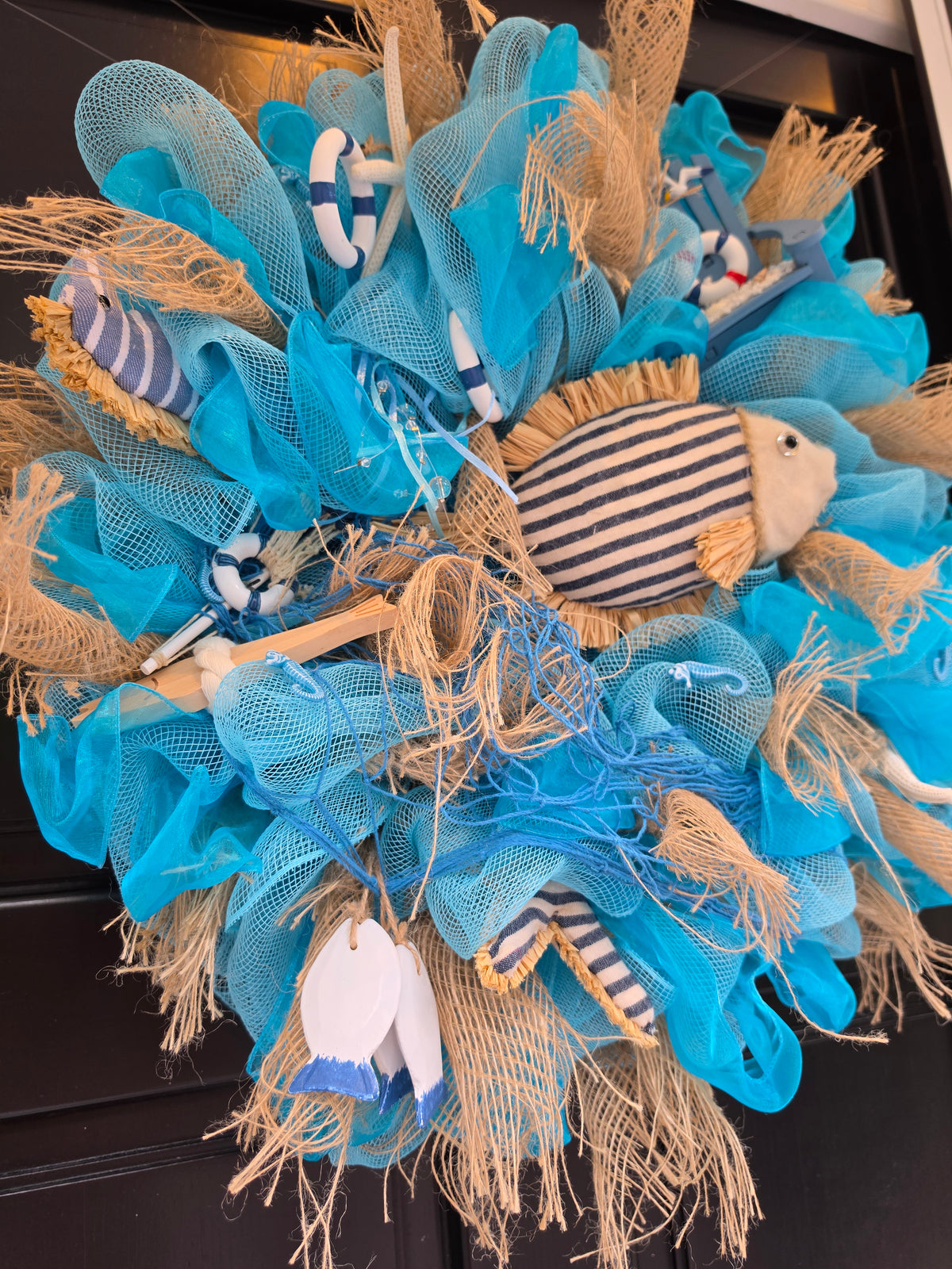 Coastal Wreath 50cm | Beach House, Nautical & Lake House Front Door Wreath