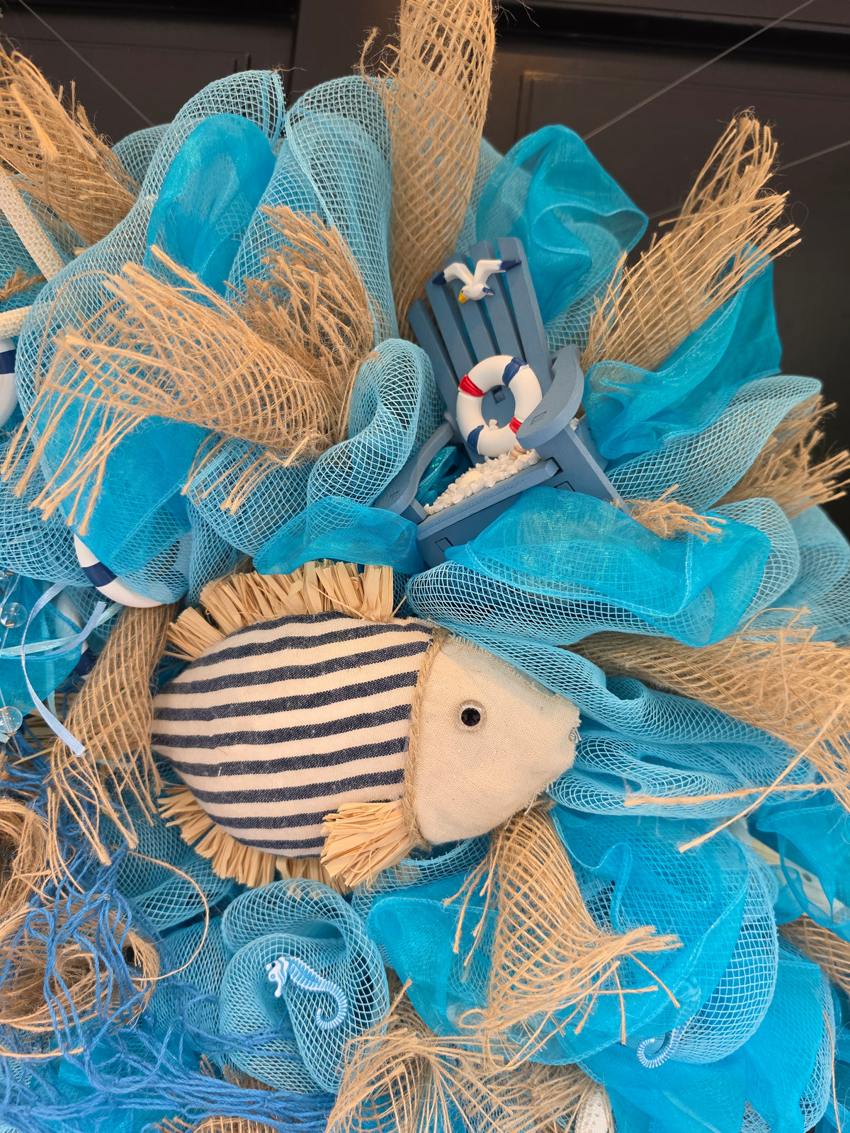 Coastal Wreath 50cm | Beach House, Nautical & Lake House Front Door Wreath