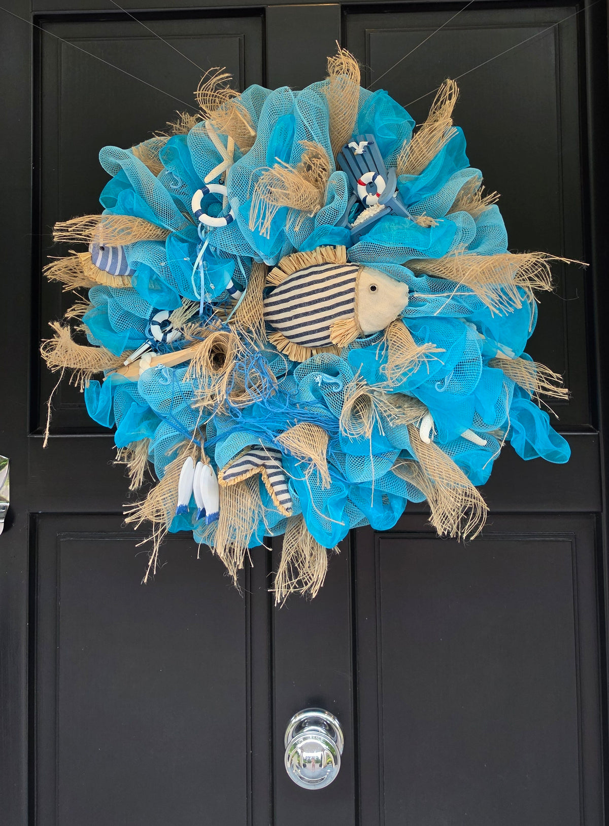Coastal Wreath 50cm | Beach House, Nautical & Lake House Front Door Wreath