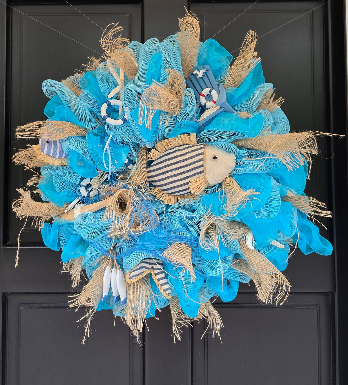 Coastal Wreath 50cm | Beach House, Nautical & Lake House Front Door Wreath