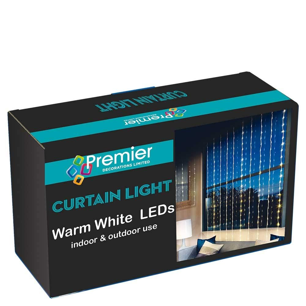 240 Warm White LED Curtain Lights - Hats By Cressida