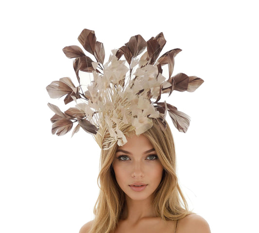 Autumn Royal Ascot Mother of The Bride Fascinator Hat - Hats By Cressida