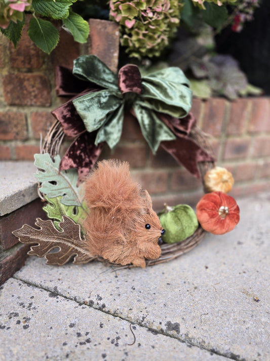 Autumn Vibes Fall Orange Harvest Front Door Wreath Rustic Wall Porch Hanger House Home Decor Decoration Thanksgiving Designer Cottage Swag - Hats By Cressida