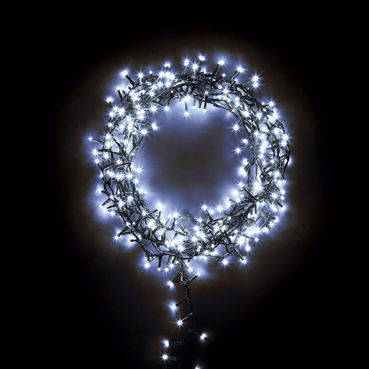 Compact Cluster Christmas Xmas ICE WHITE 2000 Fairy Tree String LED Lights - Hats By Cressida