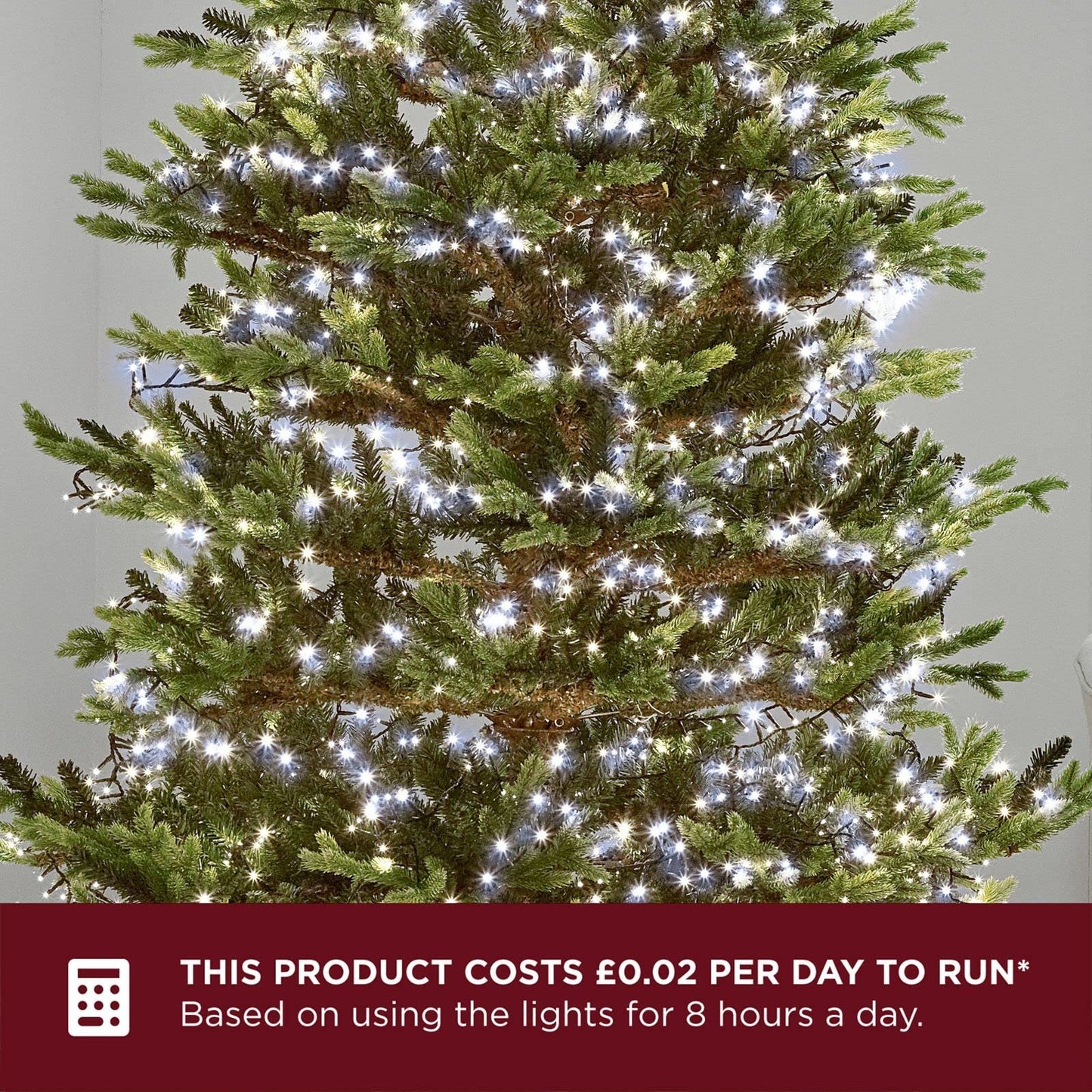 Compact Cluster Christmas Xmas ICE WHITE 2000 Fairy Tree String LED Lights - Hats By Cressida