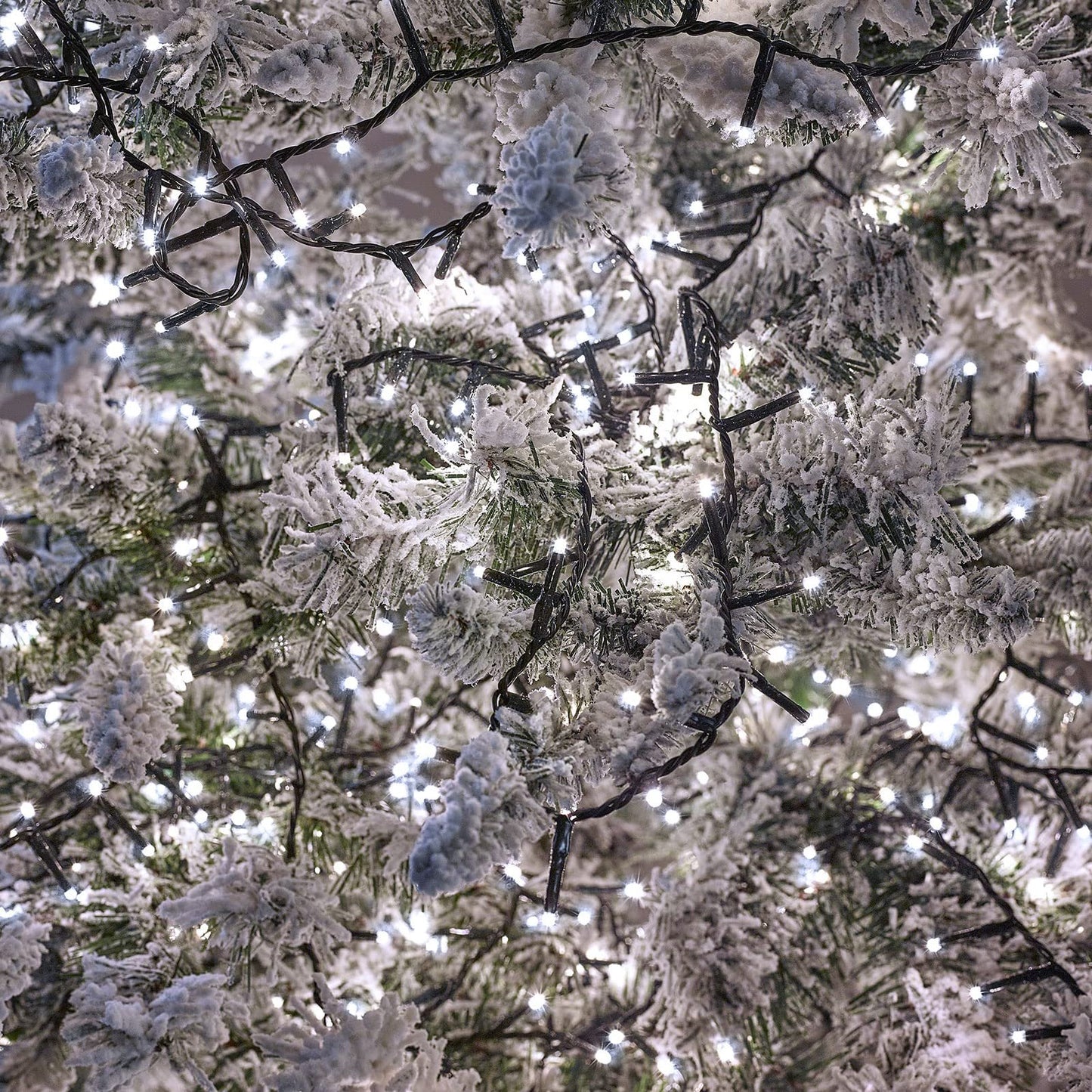 Compact Cluster Christmas Xmas ICE WHITE 2000 Fairy Tree String LED Lights - Hats By Cressida