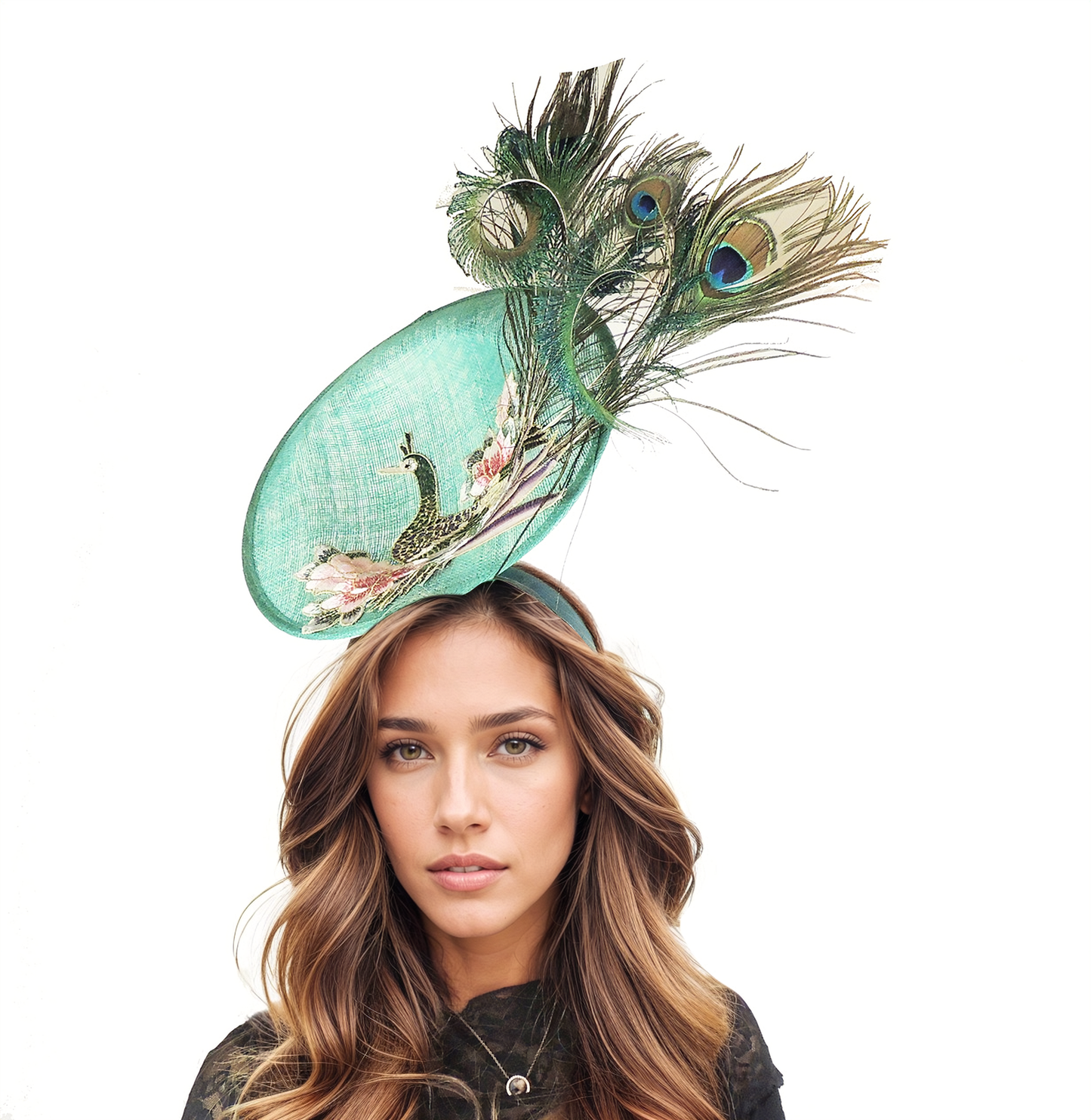 Olivia Peacock Ascot Fascinator Hat
