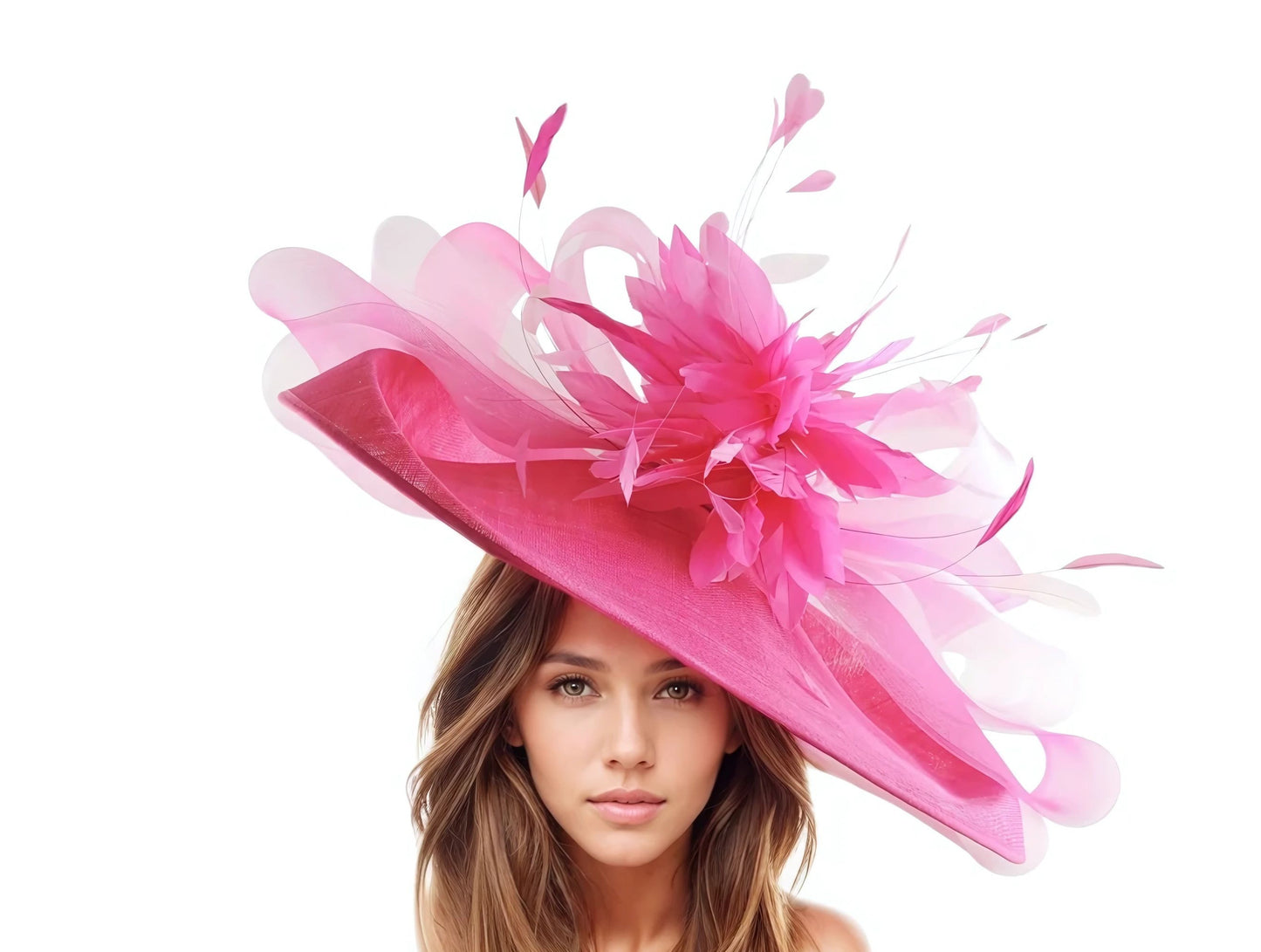 Arabella Large Wide Brim Hatinator Fascinator Hat