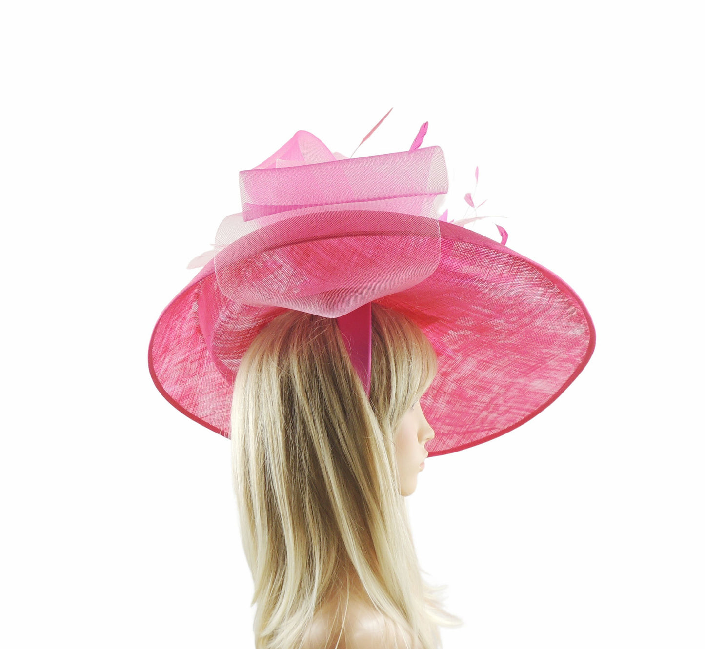 Arabella Large Wide Brim Hatinator Fascinator Hat