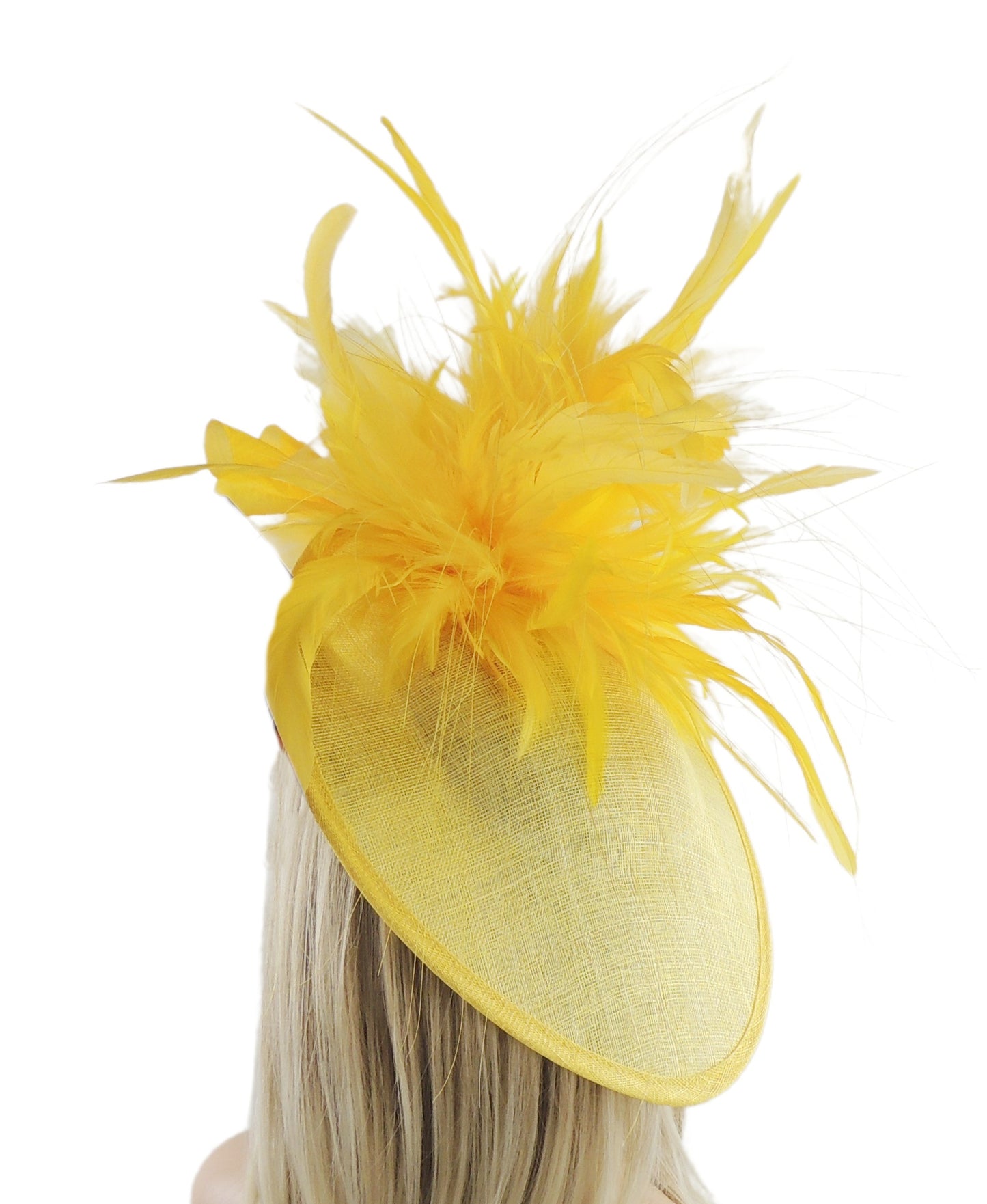 Catarina Feather Silk Flower Kentucky Derby Royal Ascot Saucer Fascinator