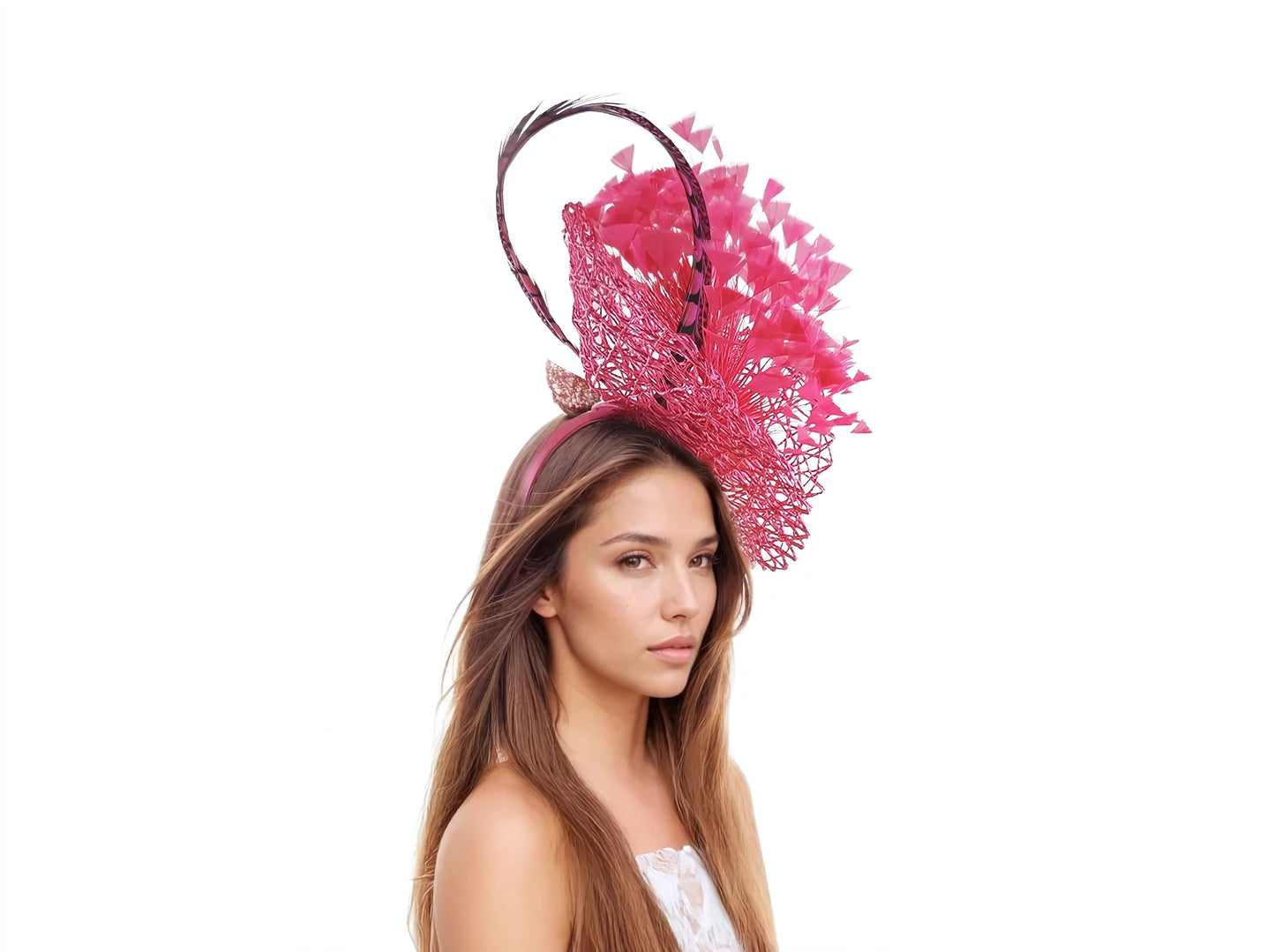 Misha Feather Statement Fascinator Hat
