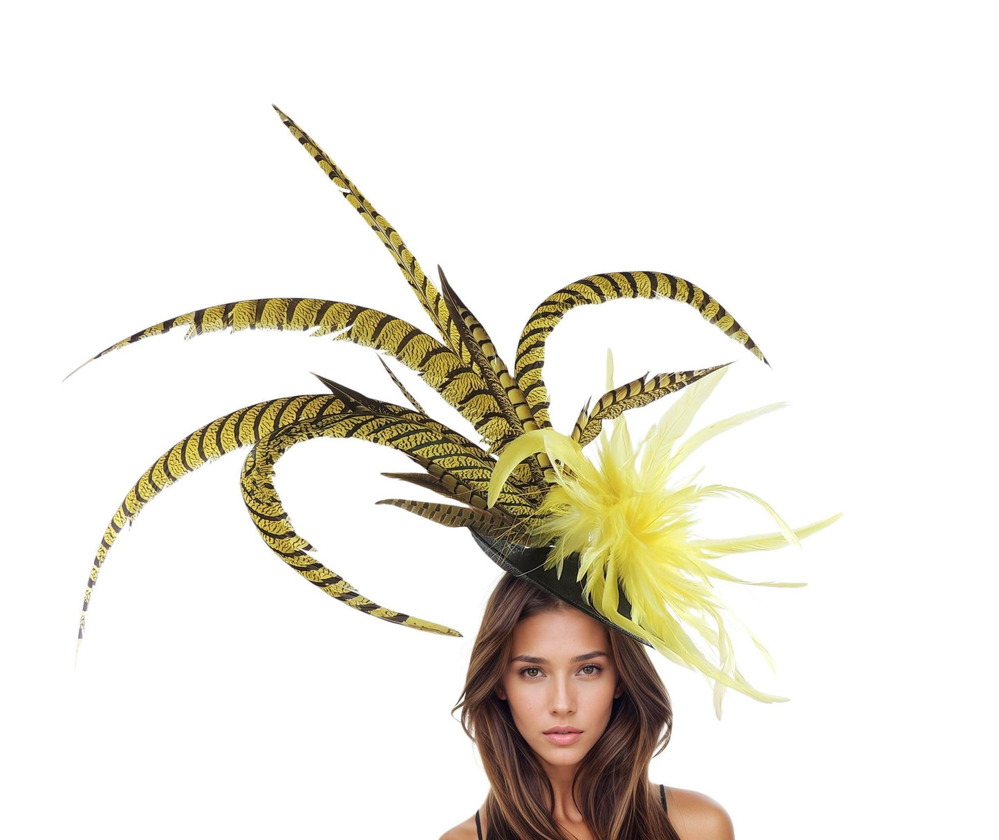 Cinna Pheasant Large Feather Kentucky Derby Fascinator